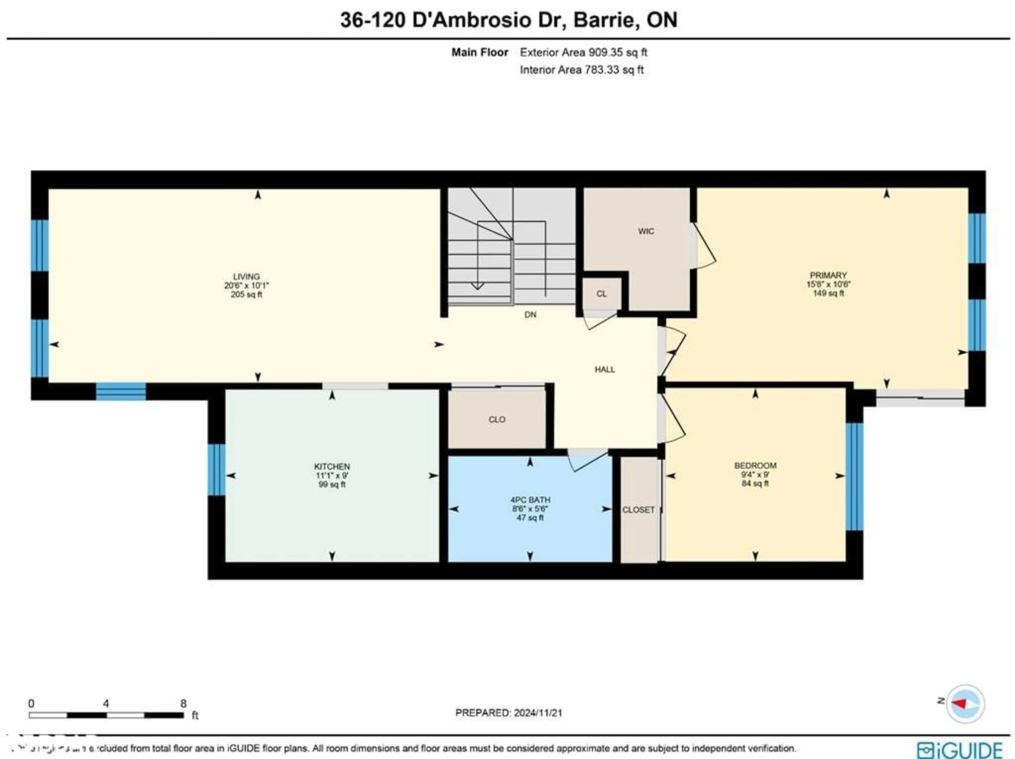 Floor plan for 120 D'ambrosio Dr #36, Barrie Ontario L4N 7W3