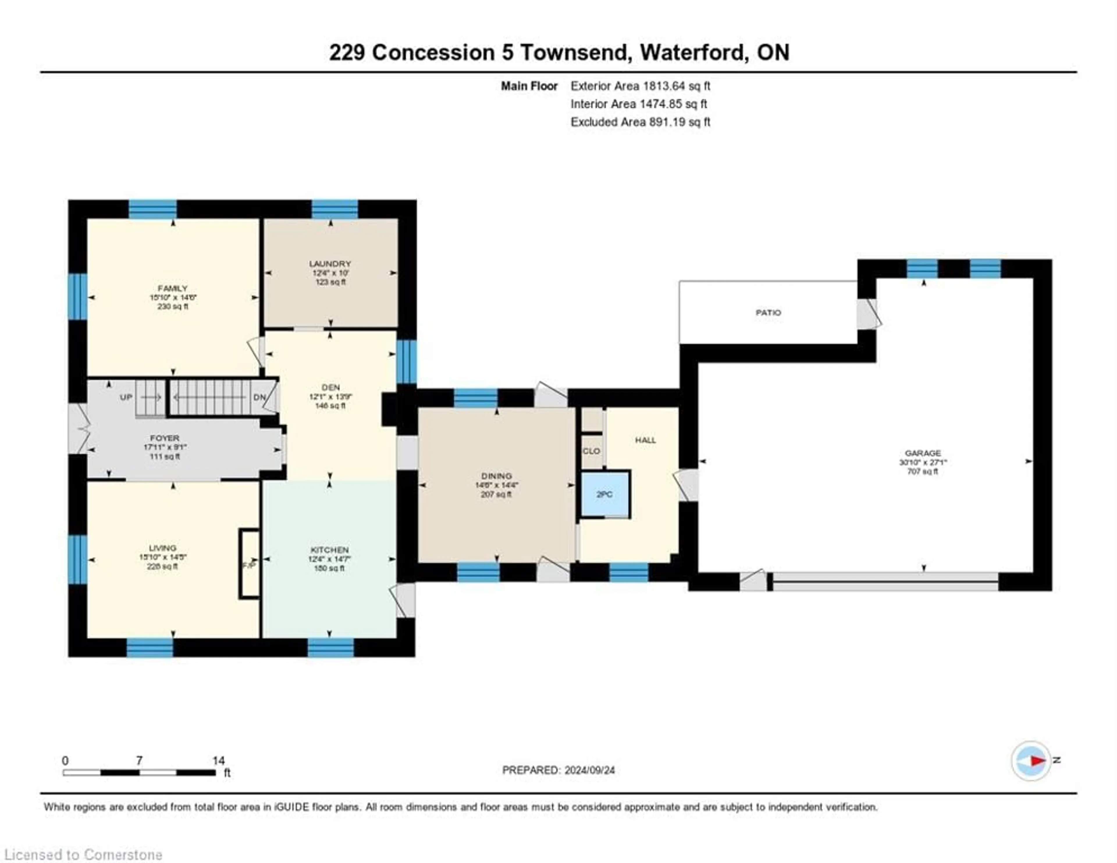 Floor plan for 229 Concession 5 Rr1, Townsend Ontario N0E 1Y0