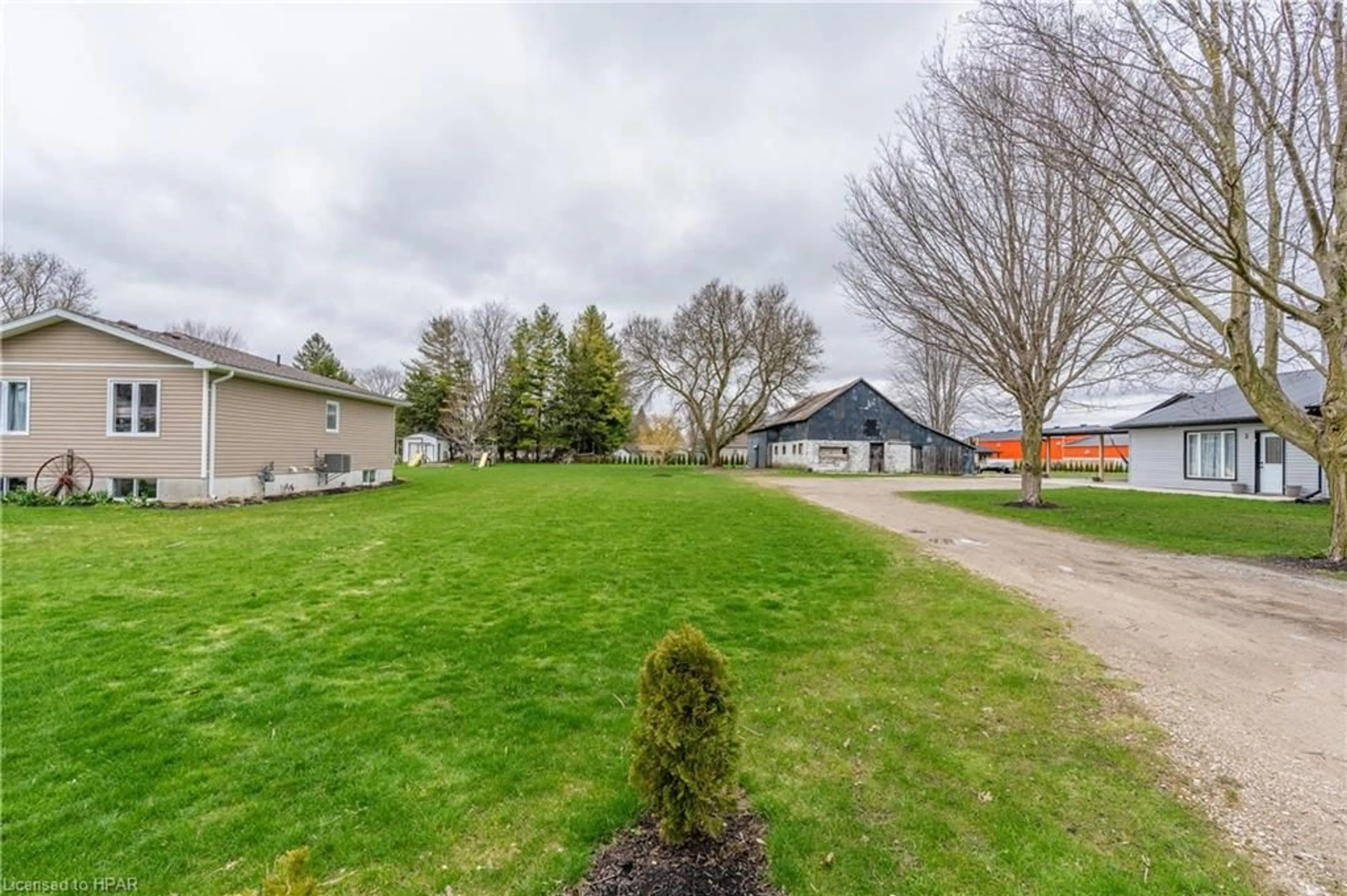 A pic from exterior of the house or condo, the fenced backyard for 3 Workman Dr, Brussels Ontario N0G 1H0