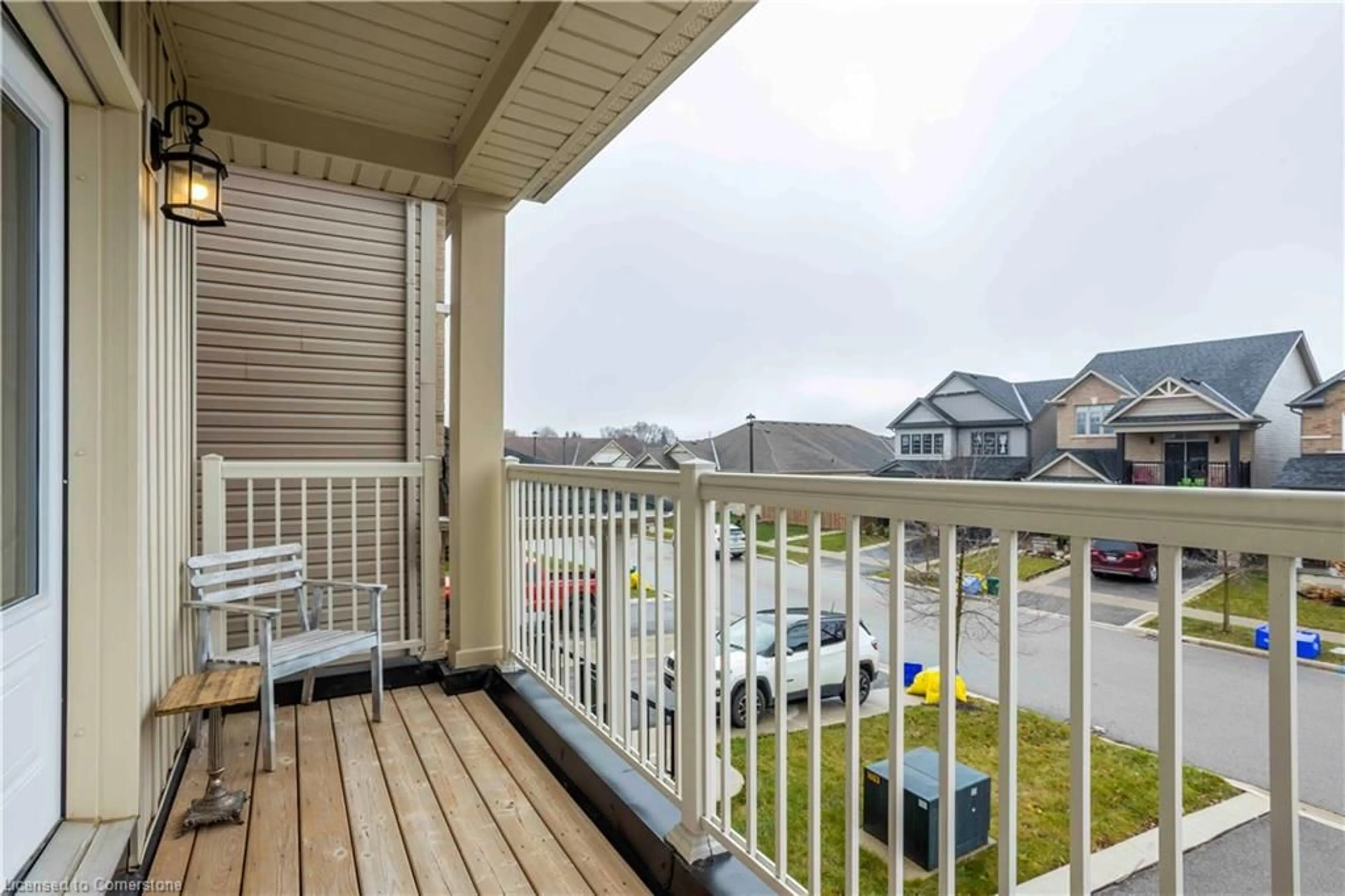 Balcony in the apartment, the fenced backyard for 103 Kay Crescent, Fergus Ontario N1M 3H6