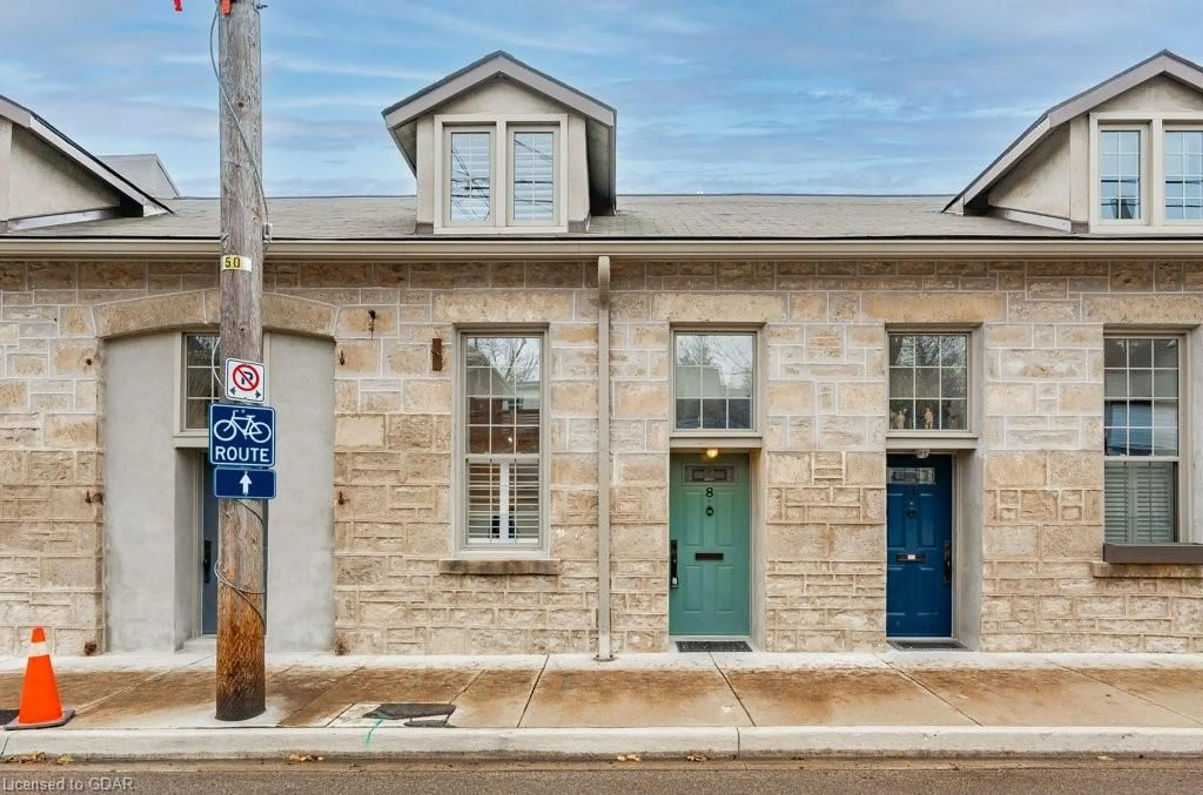 A pic from exterior of the house or condo, the street view for 196 Arthur St #8, Guelph Ontario N1E 4V8