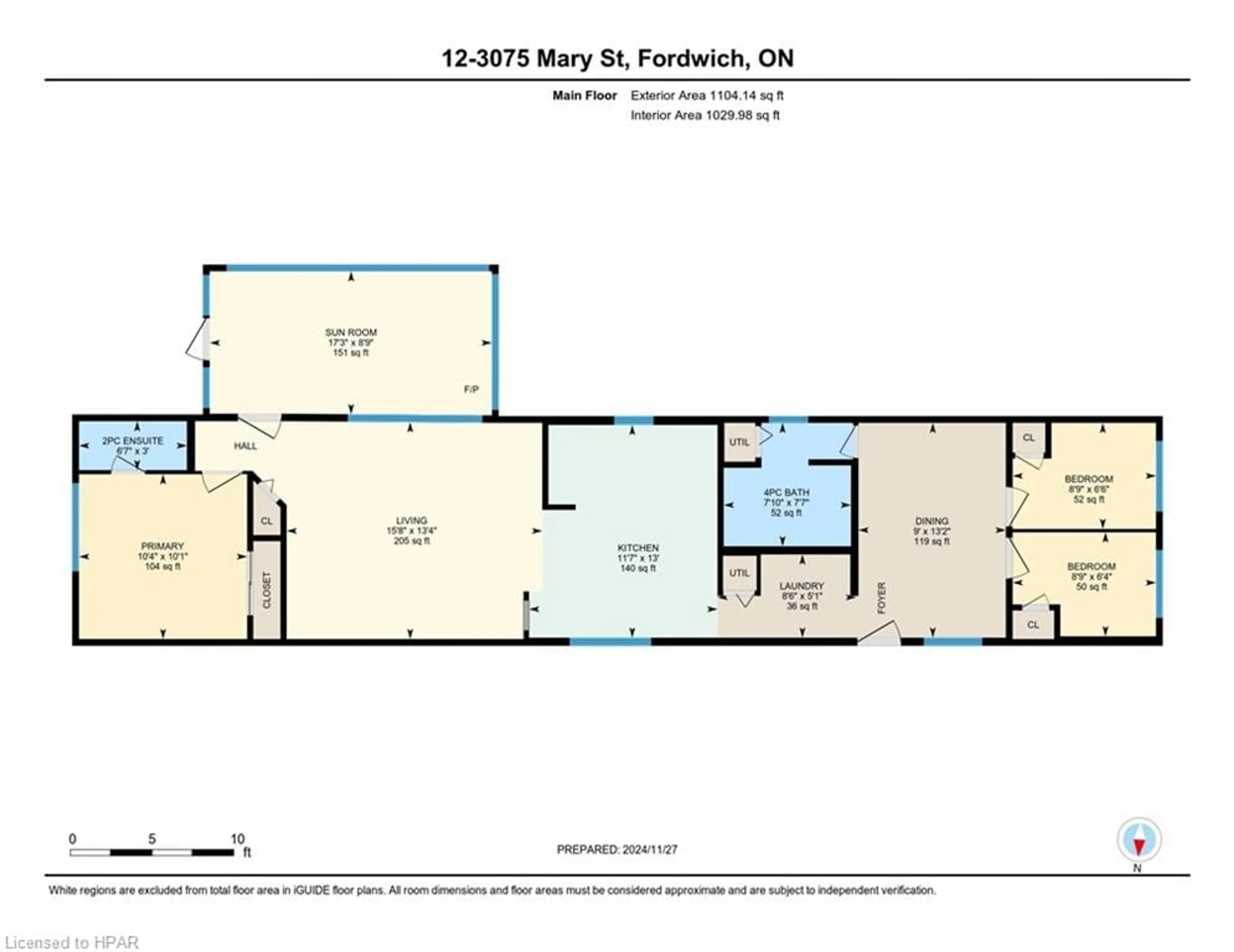 Floor plan for 3075 Mary St #12, Fordwich Ontario N0G 1V0