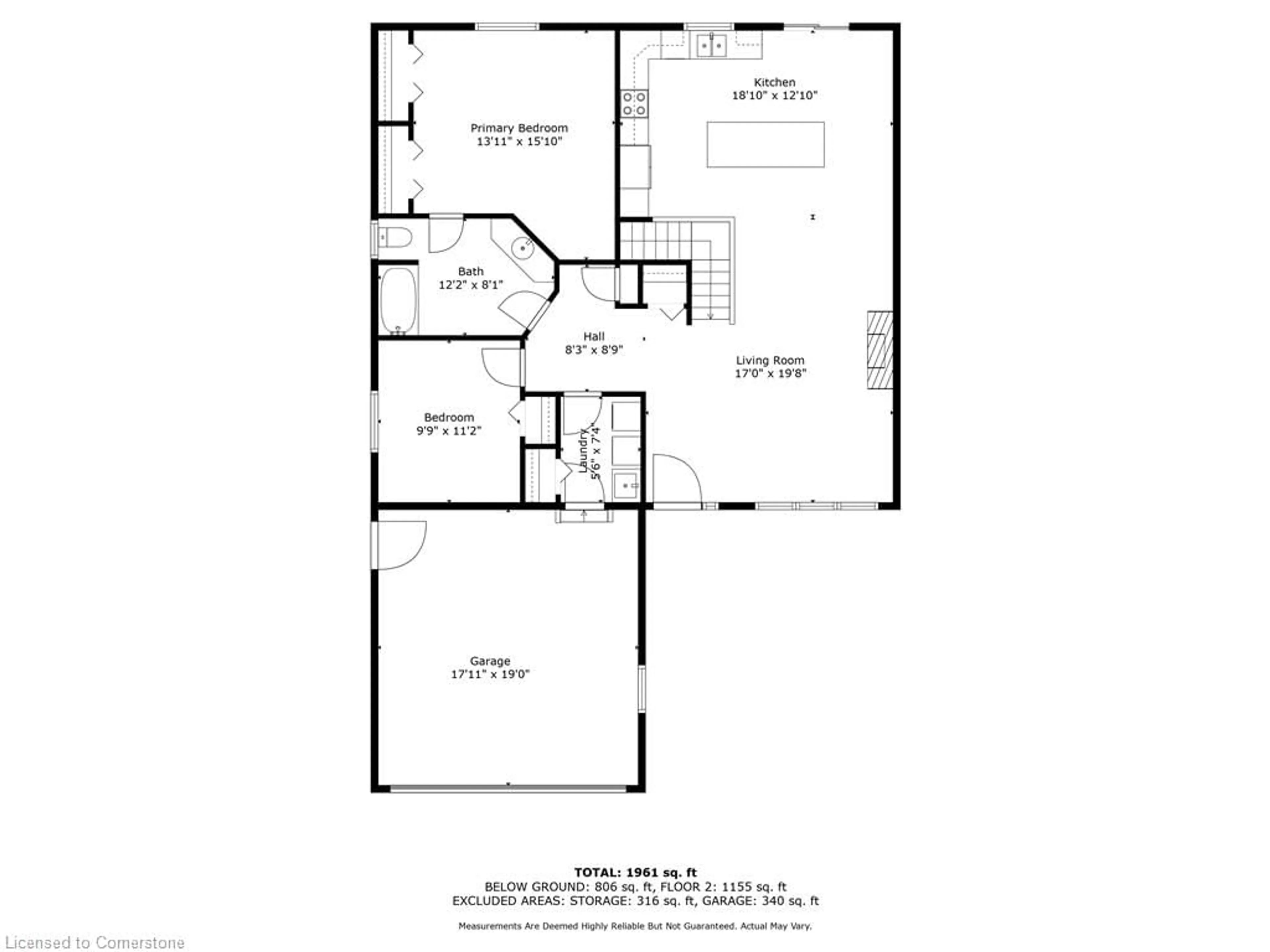 Floor plan for 54 David St, Hagersville Ontario L0A 1H0