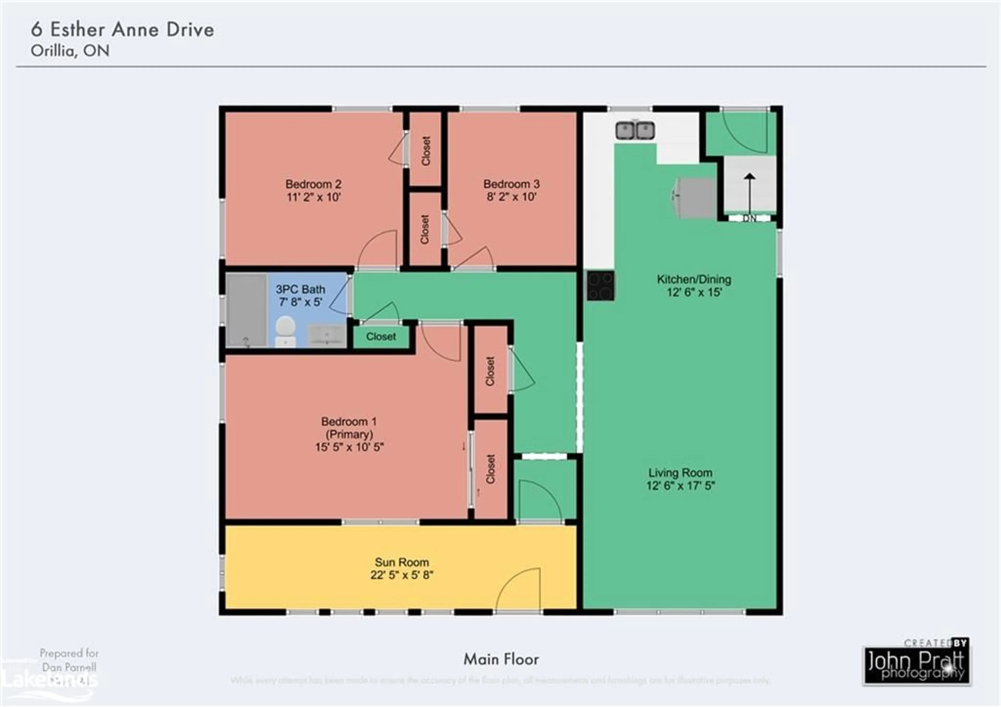 Floor plan for 6 Esther Anne Dr, Orillia Ontario L3V 3G9