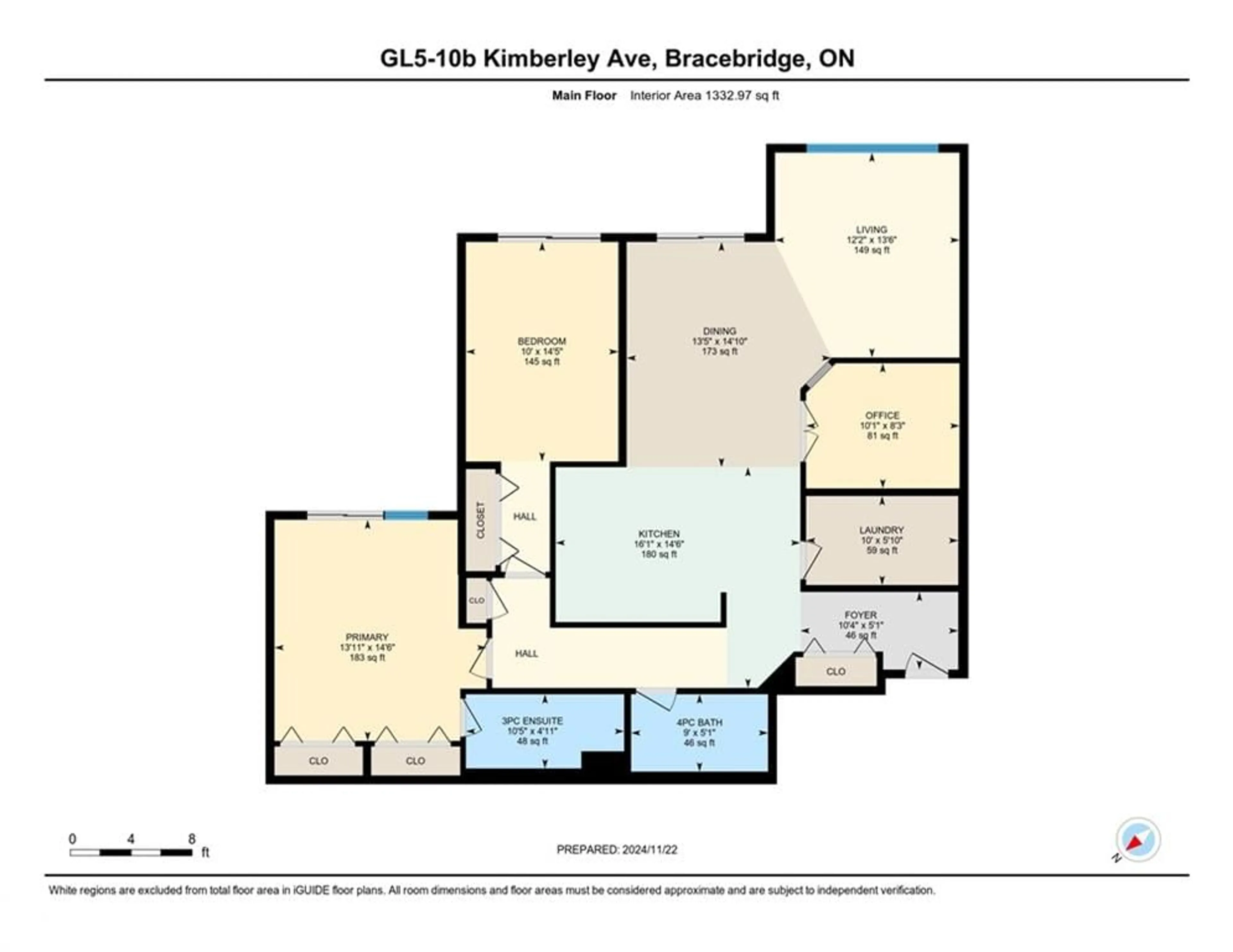 Floor plan for 10B Kimberley Ave #GL5, Bracebridge Ontario P1L 0A6