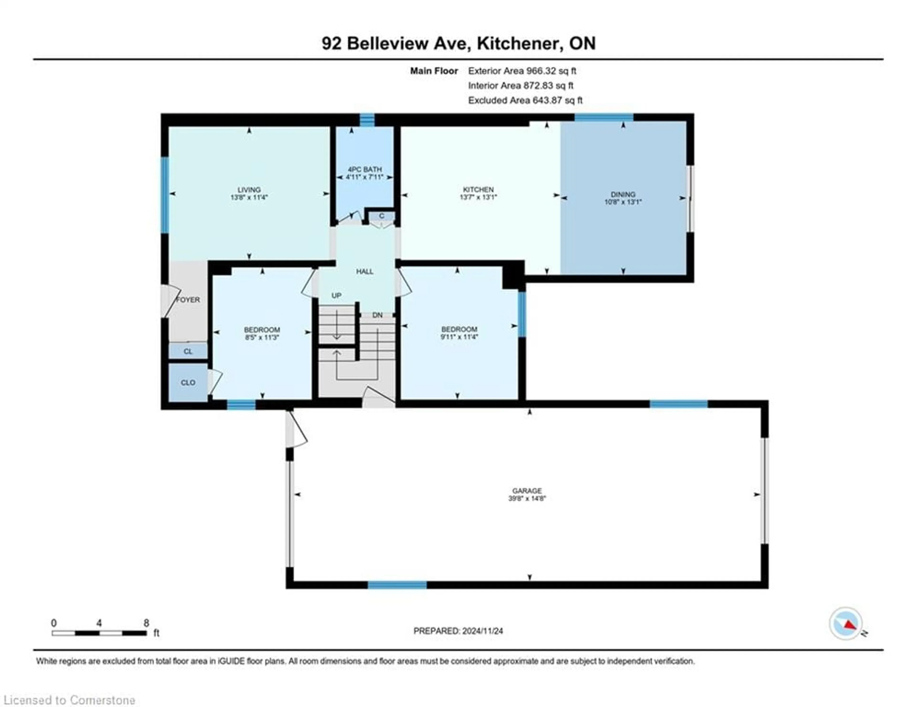 Floor plan for 92 Belleview Ave, Kitchener Ontario N2B 1G5