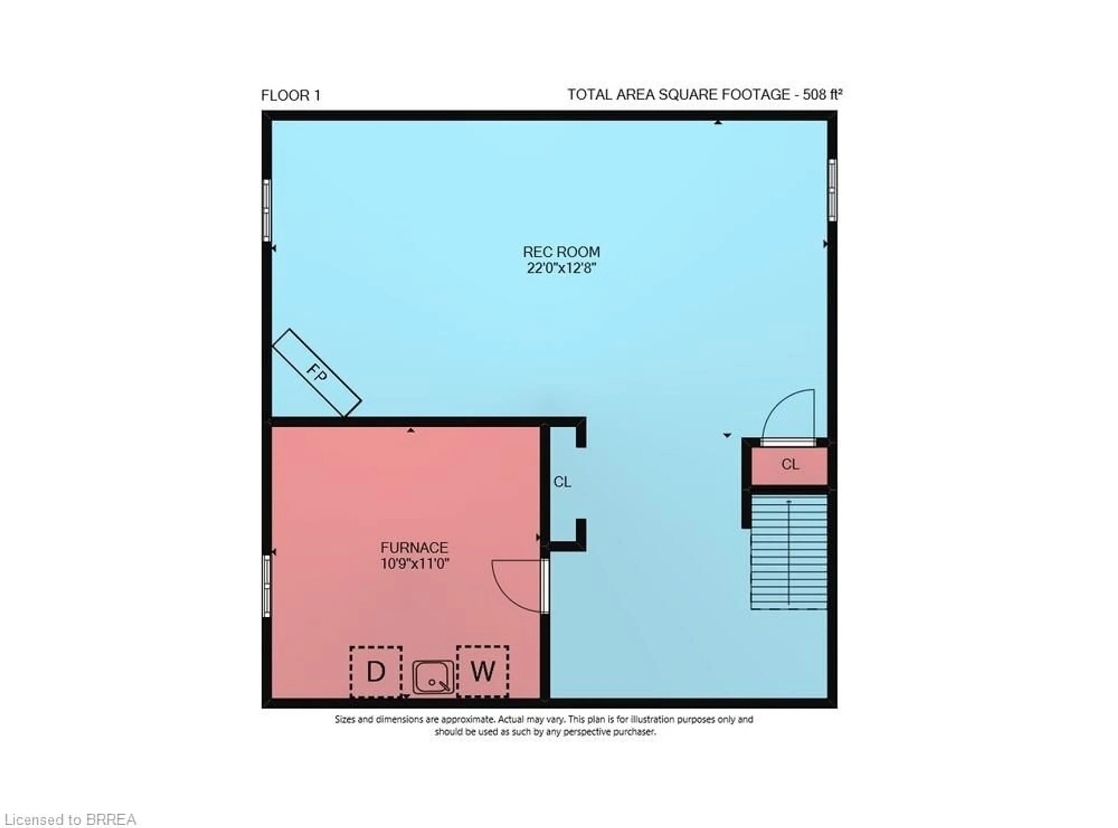 Floor plan for 32 Kiev Blvd, Brantford Ontario N3P 1Y8