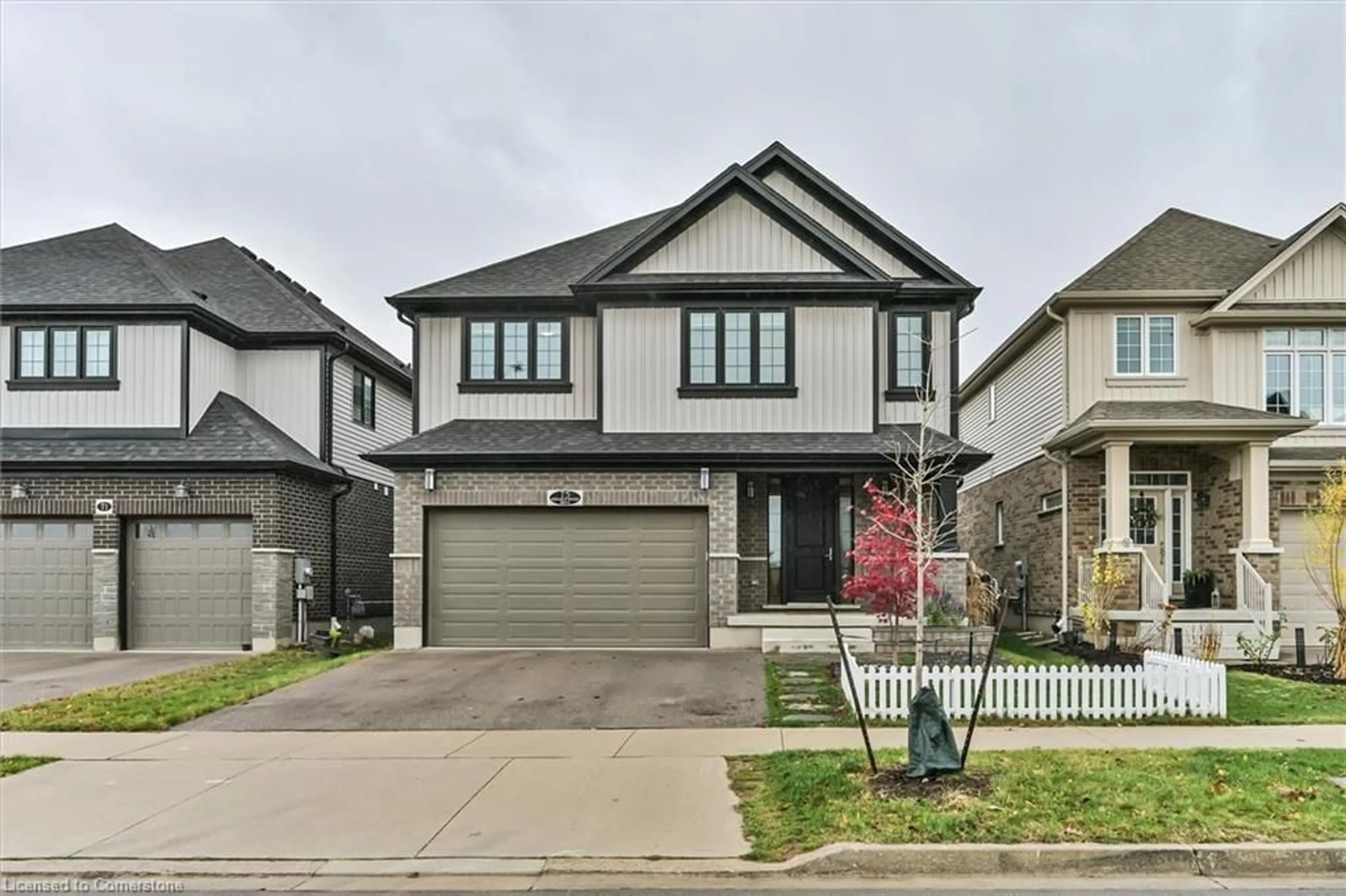 Frontside or backside of a home, the street view for 75 Monarch Woods Dr, Kitchener Ontario N2P 2J6