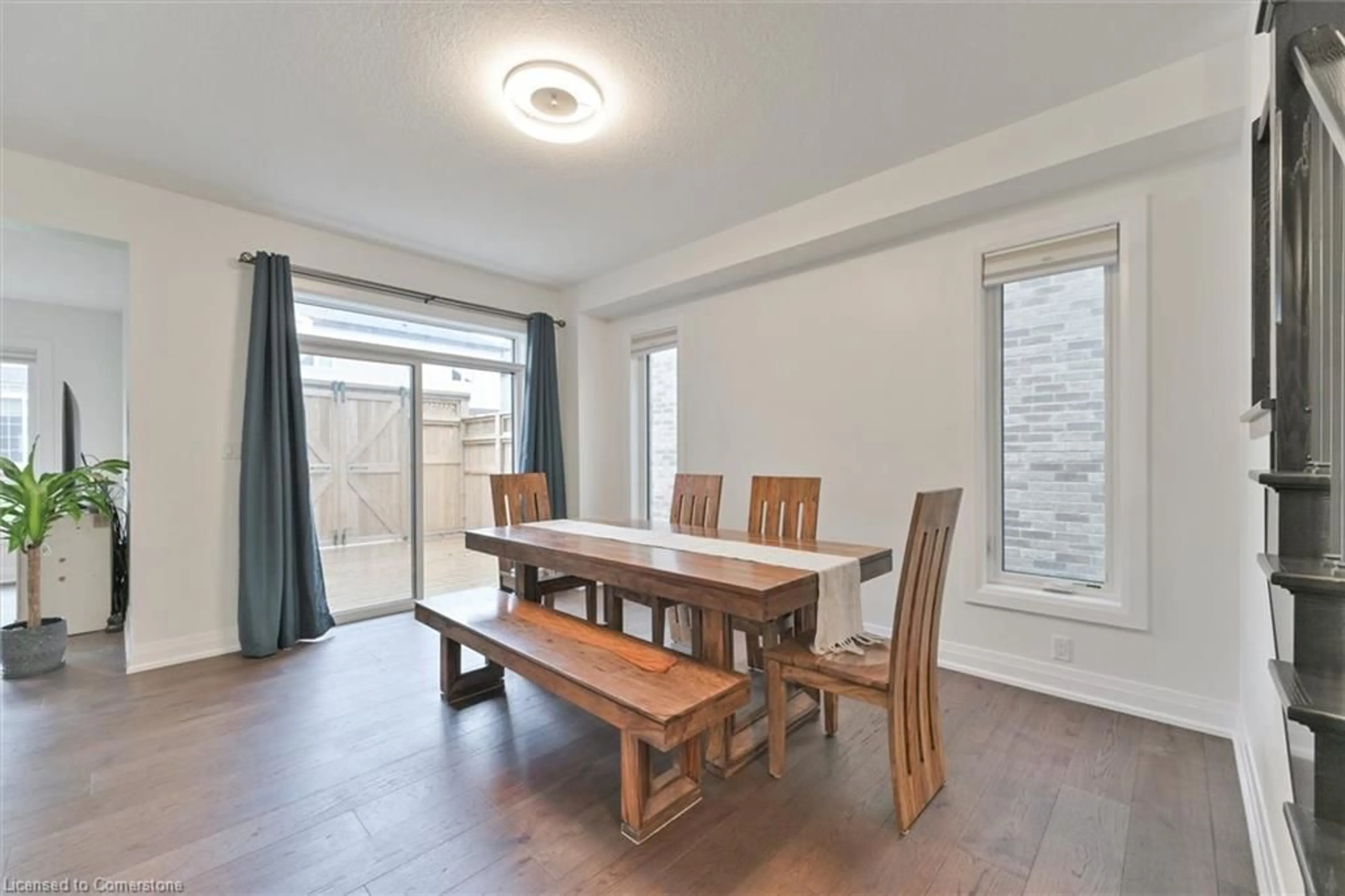 Dining room, wood floors, cottage for 75 Monarch Woods Dr, Kitchener Ontario N2P 2J6