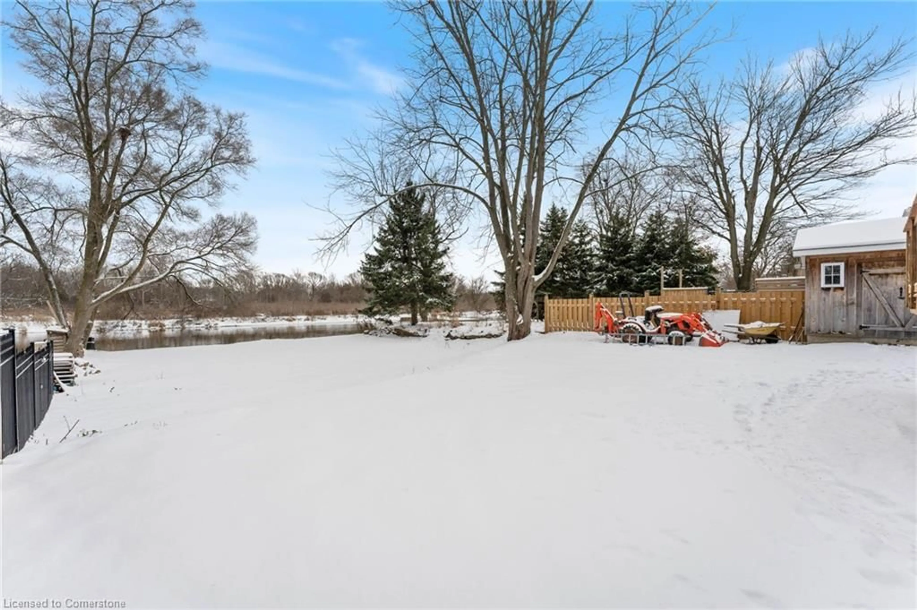 Patio, the fenced backyard for 351 Fountain St, Cambridge Ontario N3H 1J2