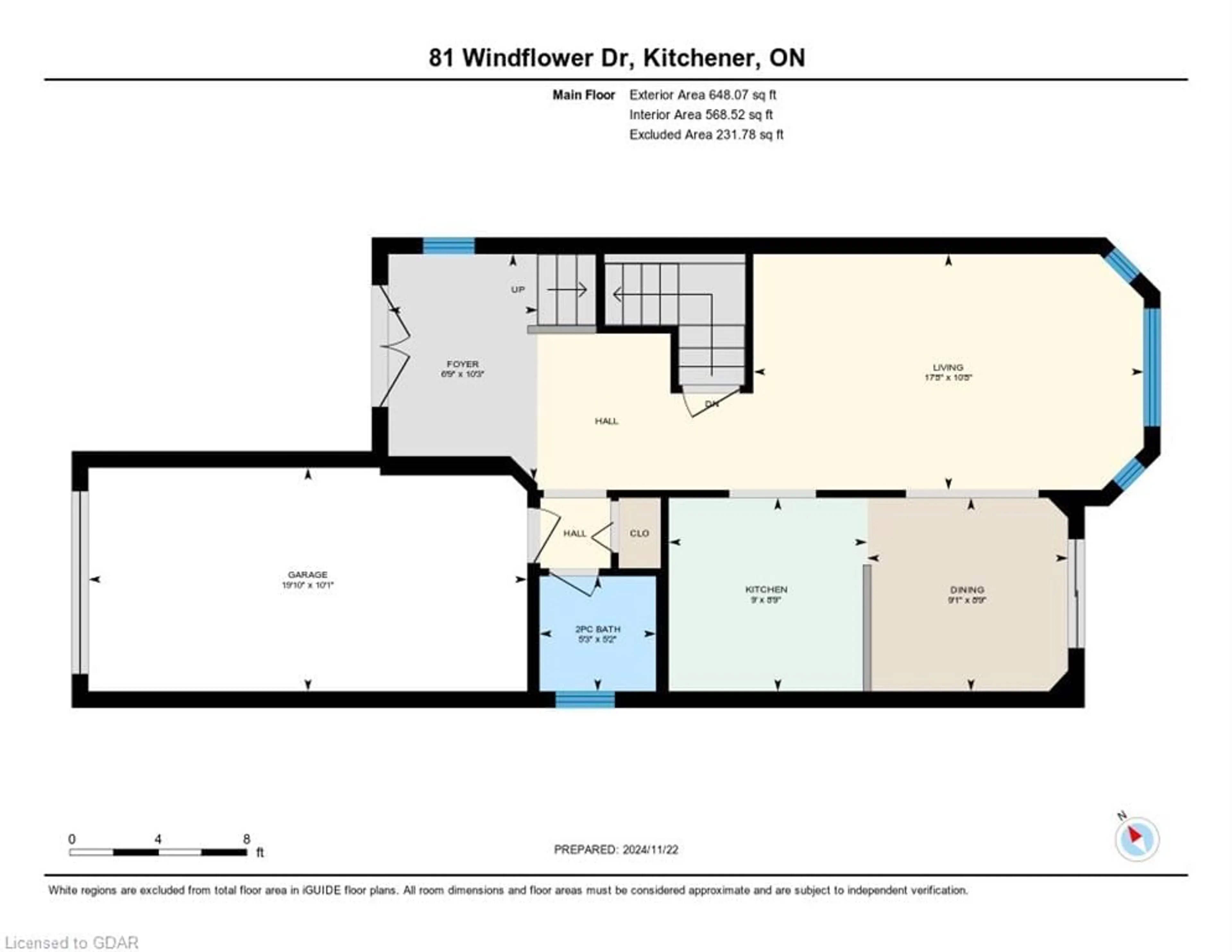 Floor plan for 81 Windflower Dr, Kitchener Ontario N2E 4B3