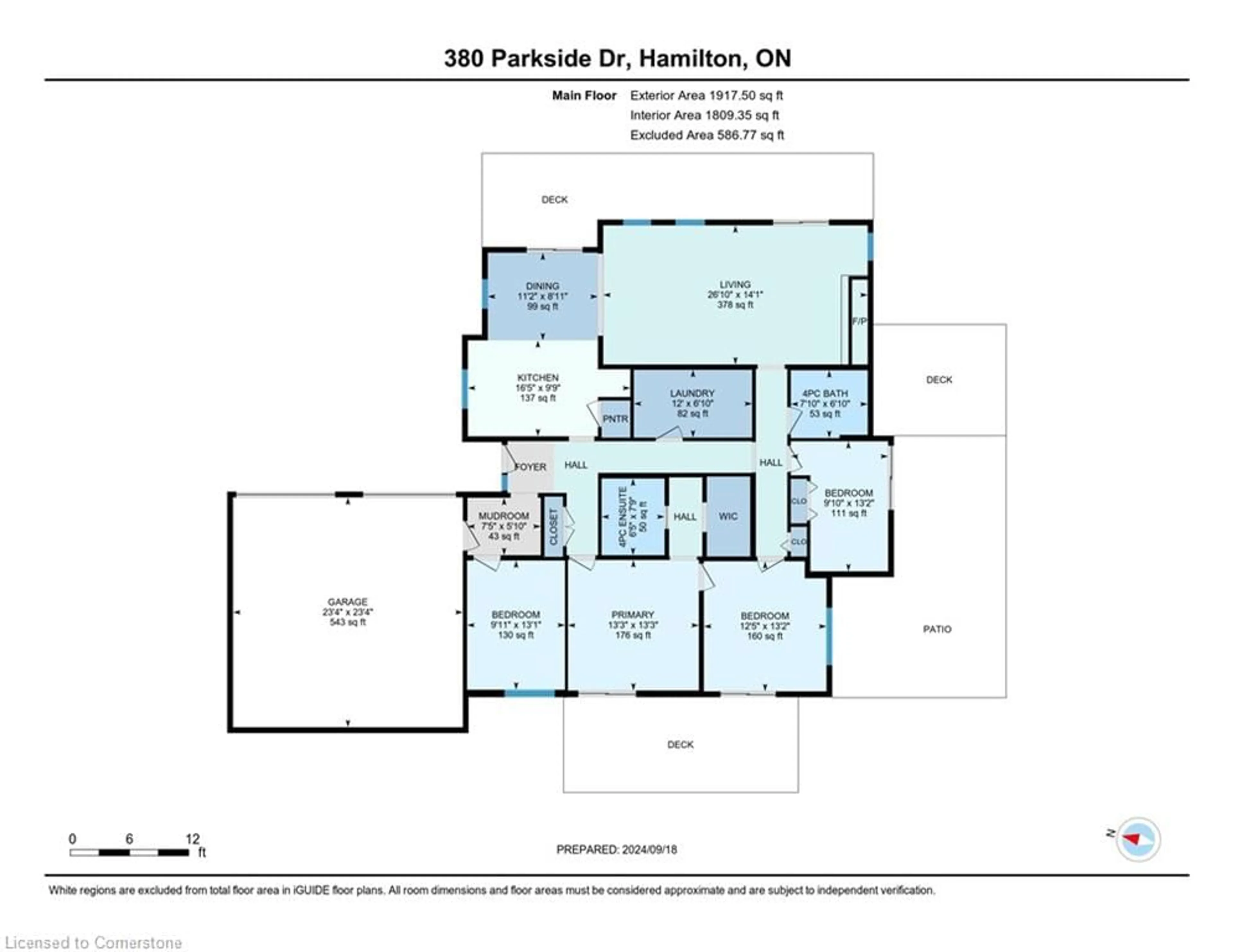 Floor plan for 380 Parkside Dr, Waterdown Ontario L0R 2H1