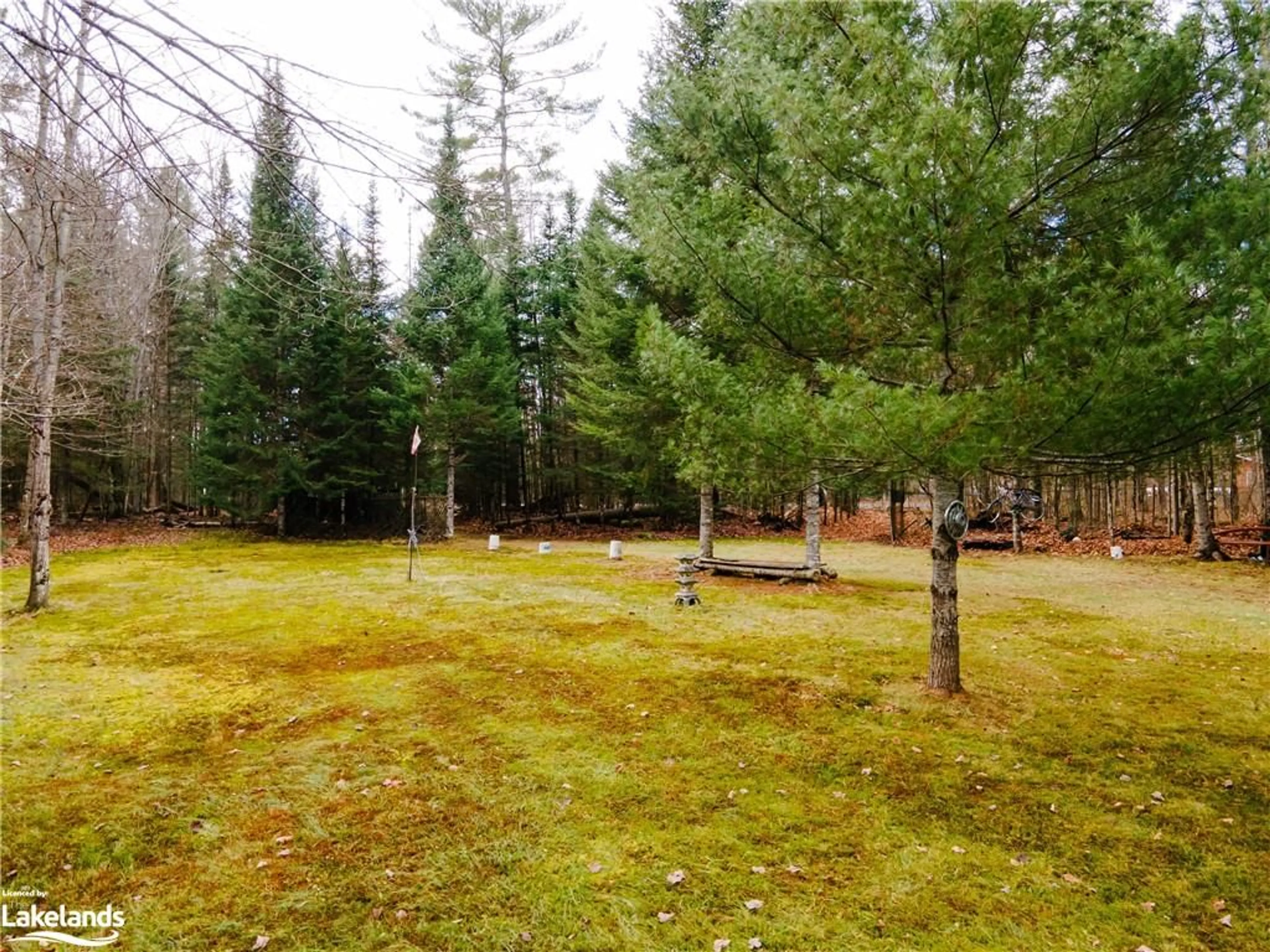 Patio, the fenced backyard for 1538 Braeloch Rd, Haliburton Ontario K0M 1S0