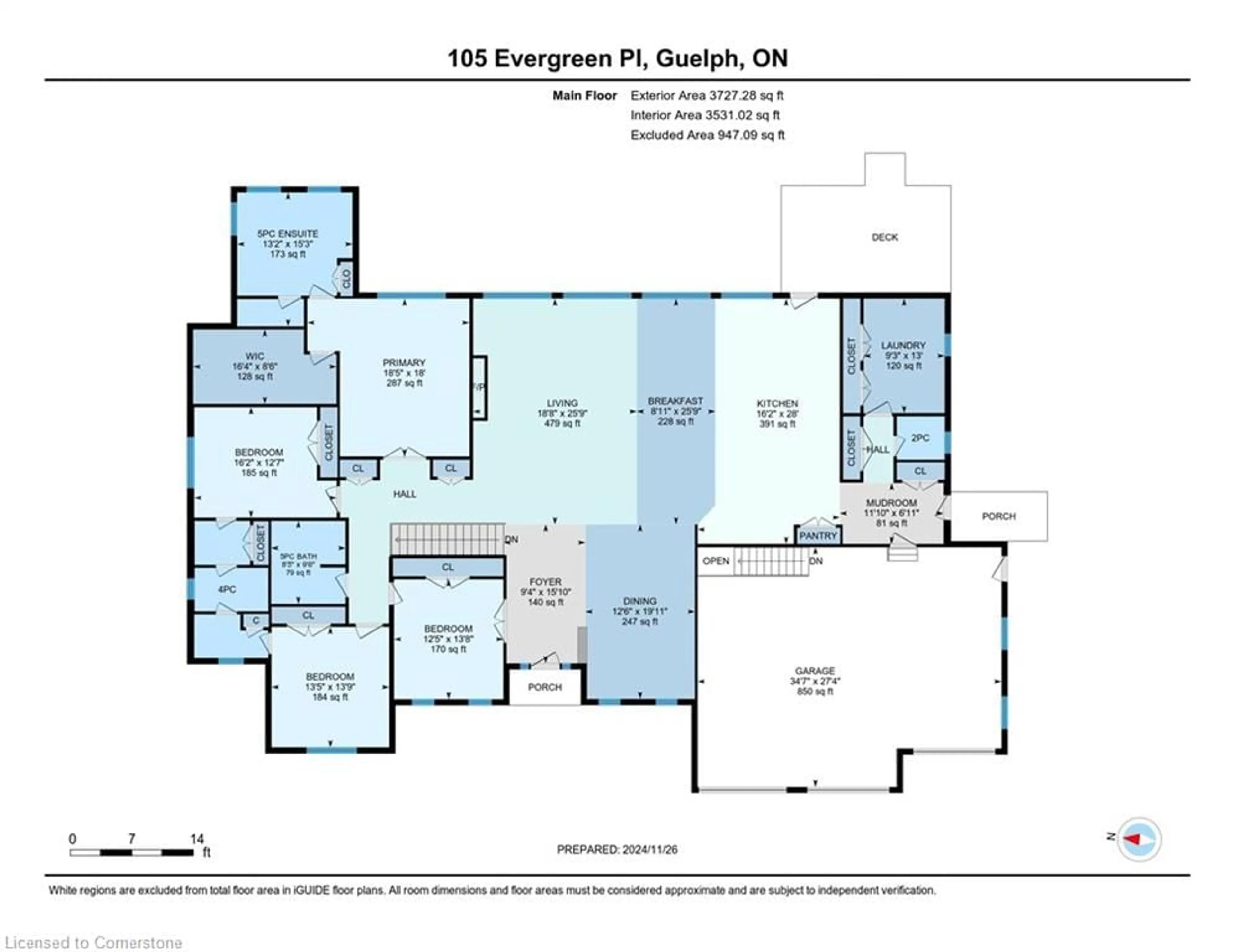 Floor plan for 105 Evergreen Pl, Ariss Ontario N0B 1B0