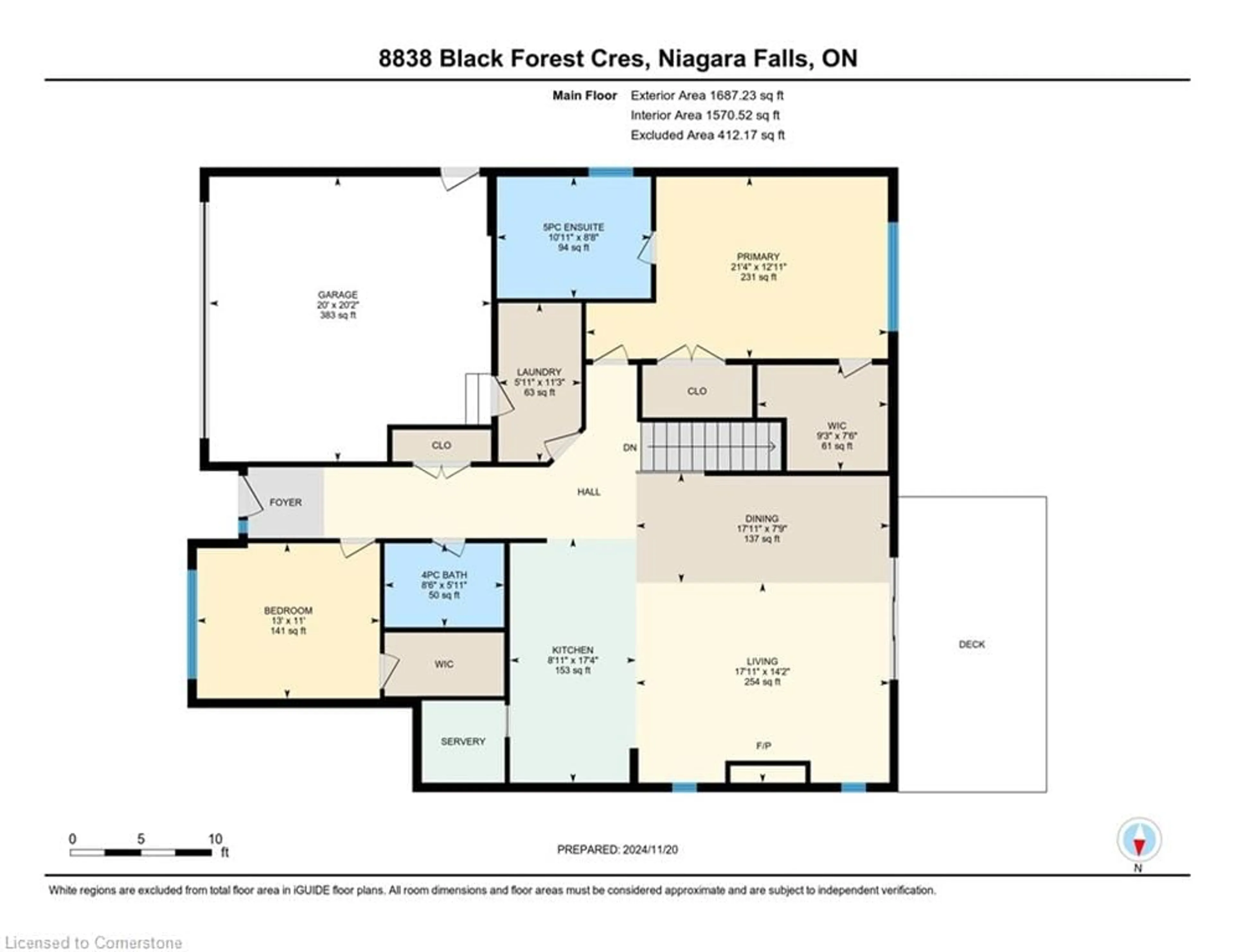 Floor plan for 8838 Black Forest Cres, Niagara Falls Ontario L2H 2Y6