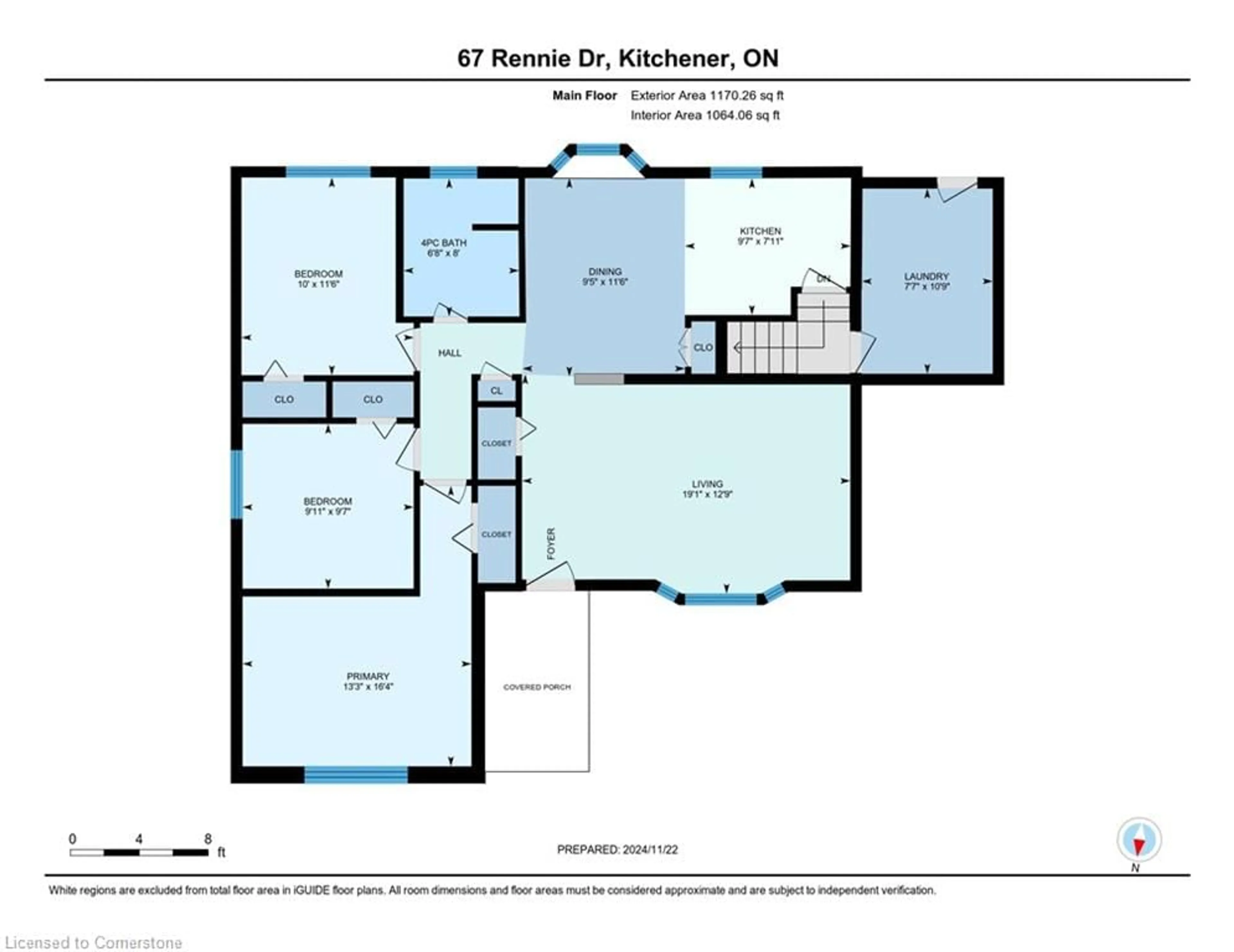 Floor plan for 67 Rennie Dr, Kitchener Ontario N2A 1J4