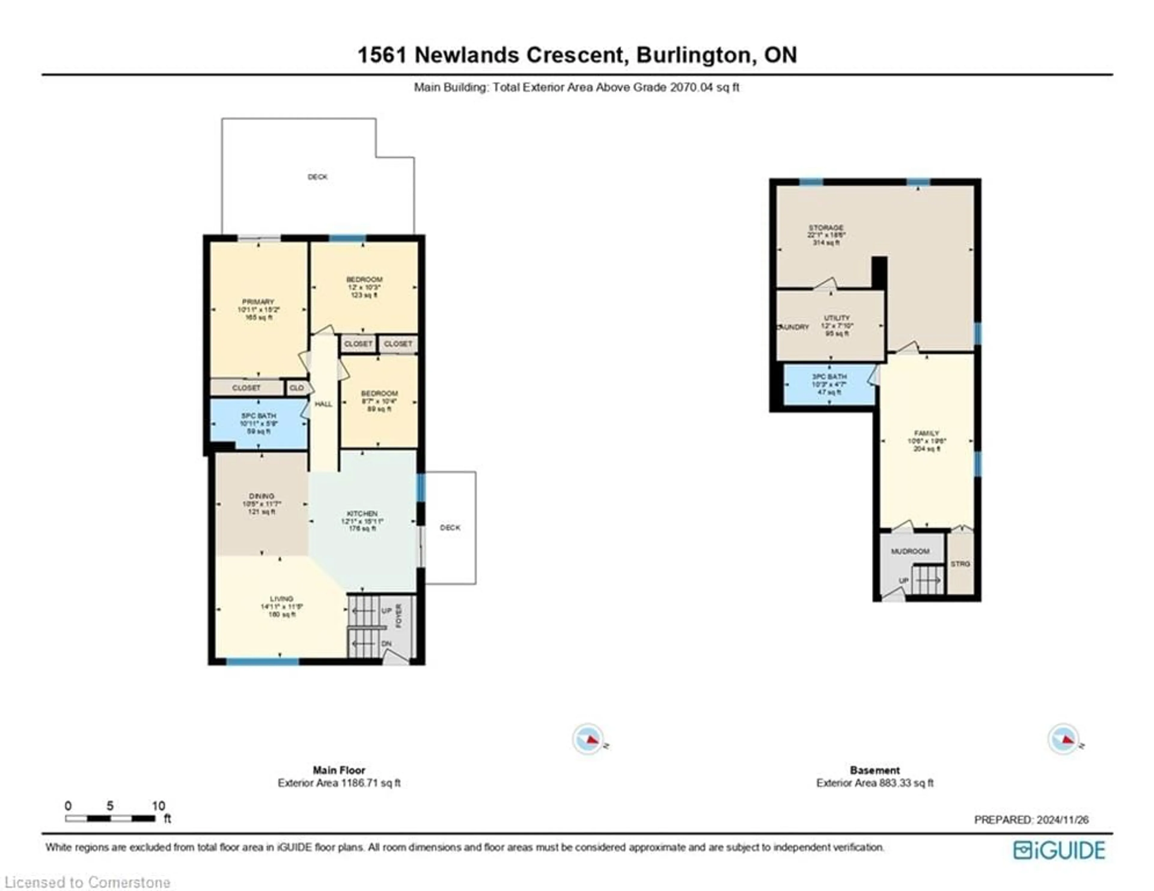 Floor plan for 1561 Newlands Cres, Burlington Ontario L7M 1P1