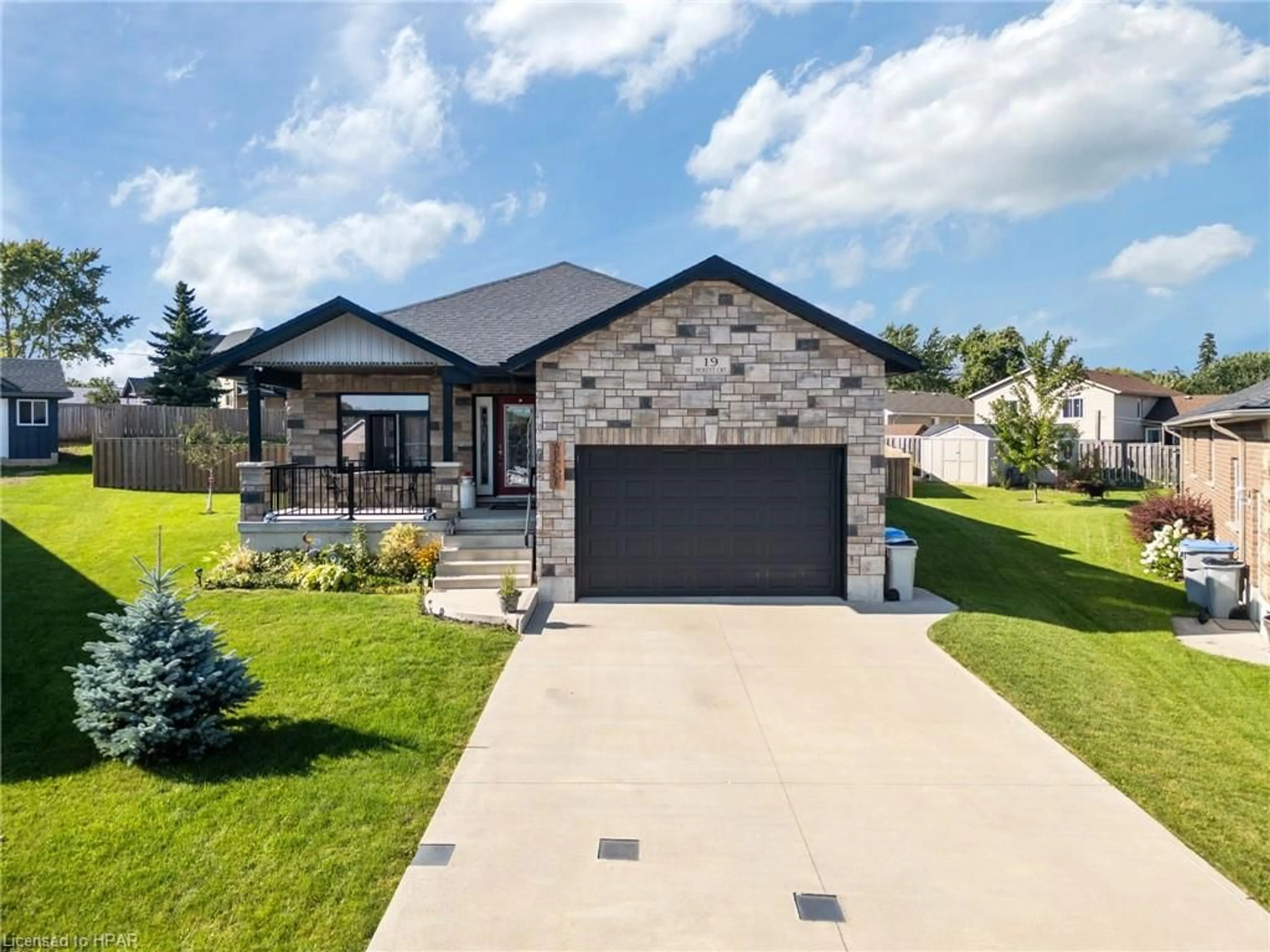 Frontside or backside of a home, cottage for 19 Pickett Crt, Mitchell Ontario N0M 1N0