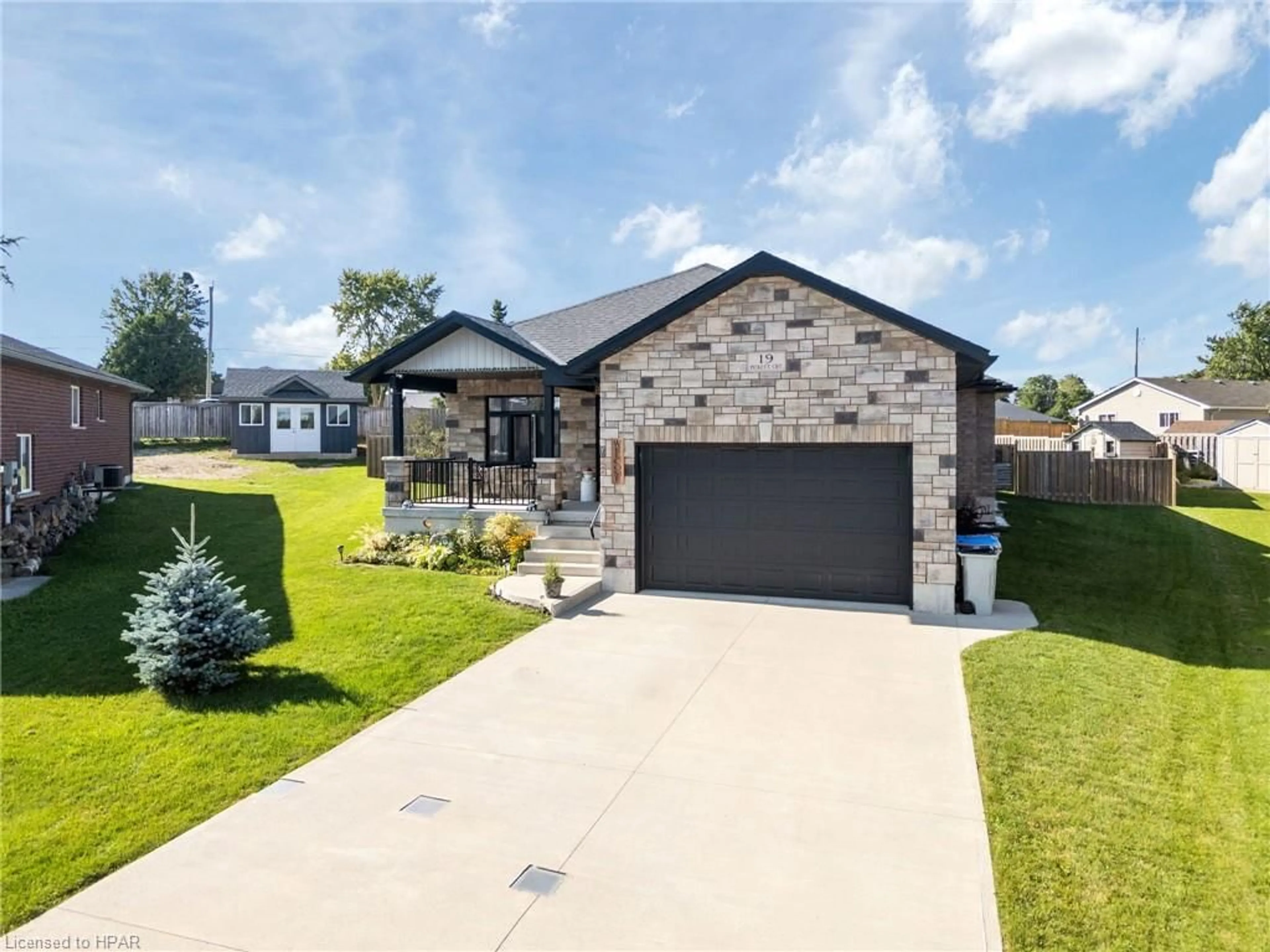 Frontside or backside of a home, cottage for 19 Pickett Crt, Mitchell Ontario N0M 1N0