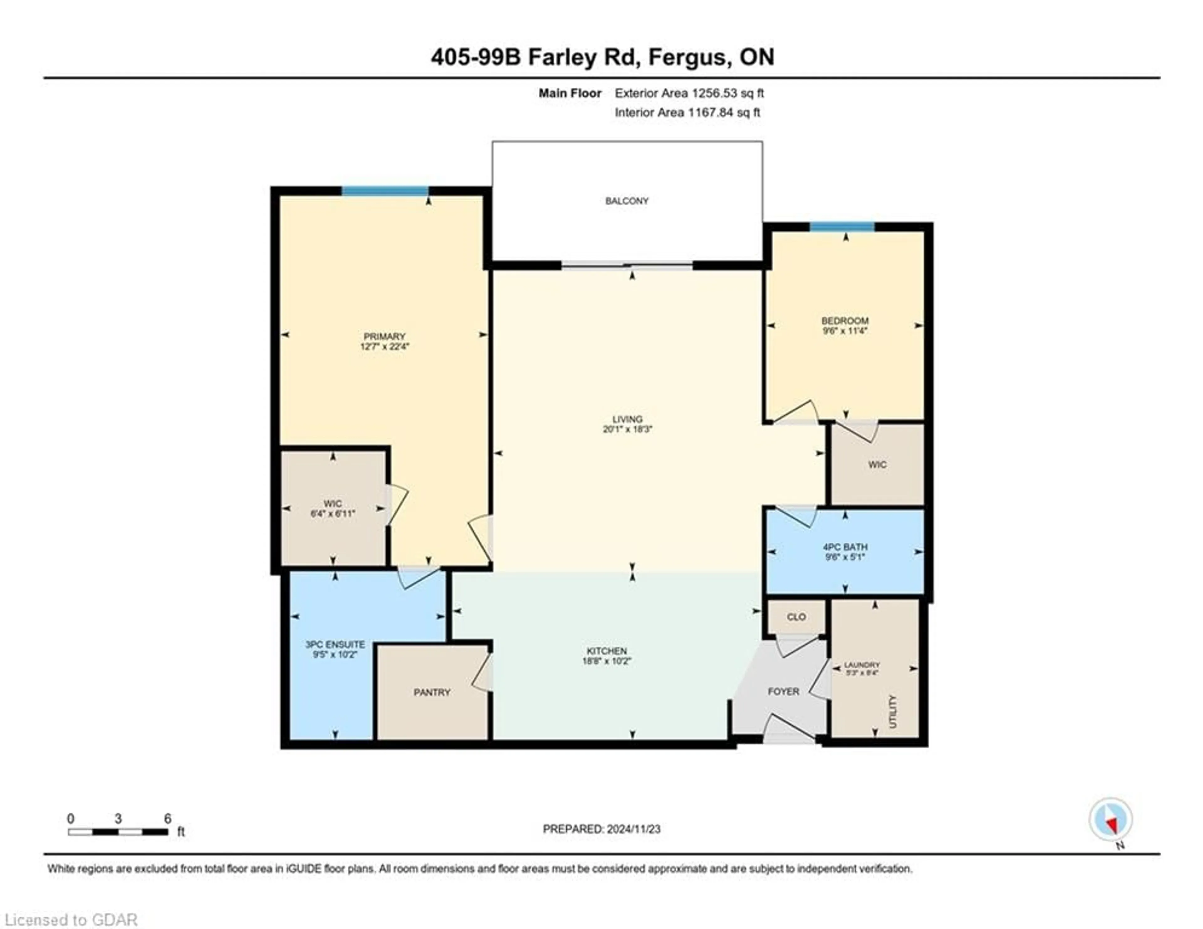 Floor plan for 99B Farley Rd #405, Fergus Ontario N1M 0J9