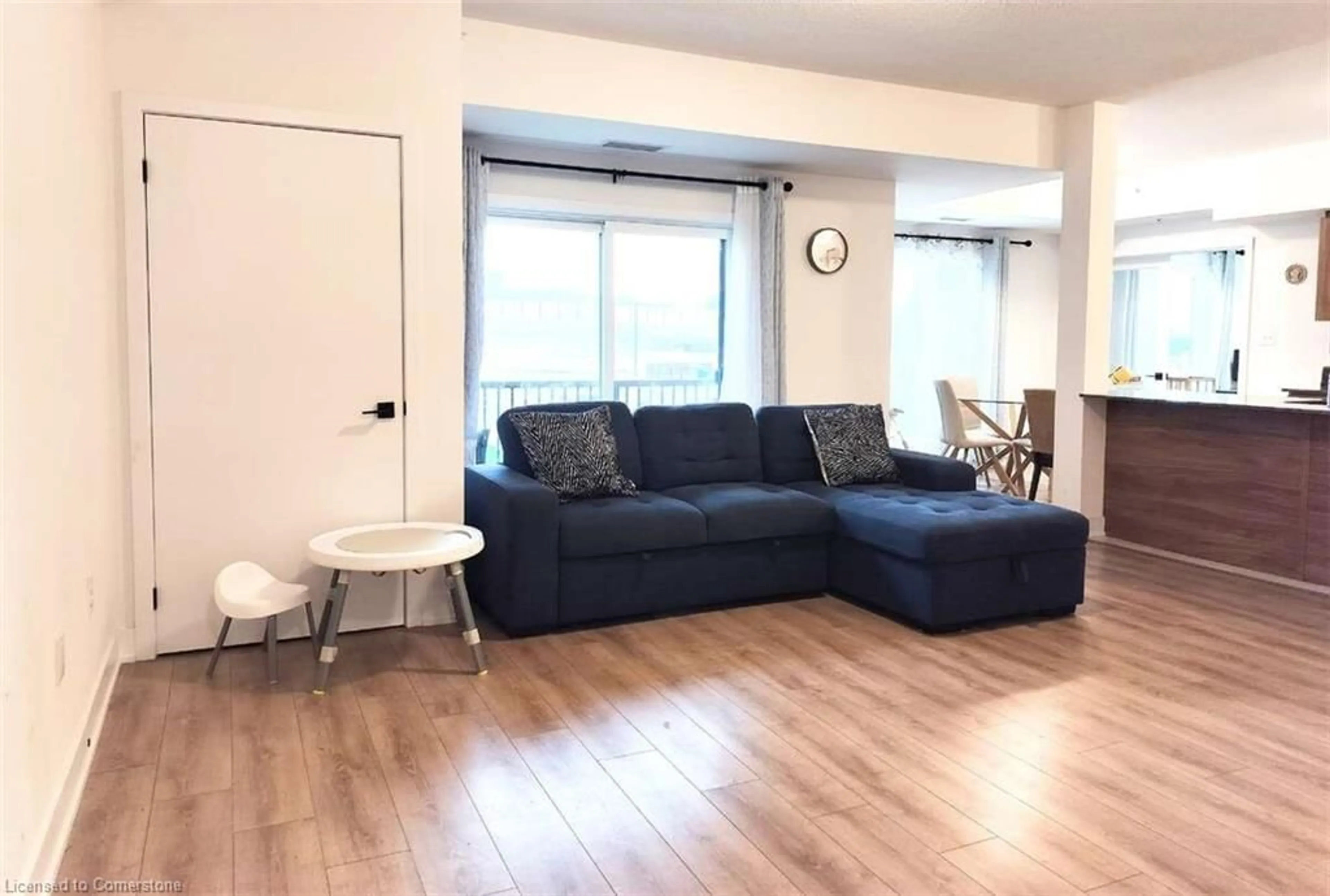 Living room, wood floors for 8 Culinary Lane #243, Barrie Ontario L9J 0T2