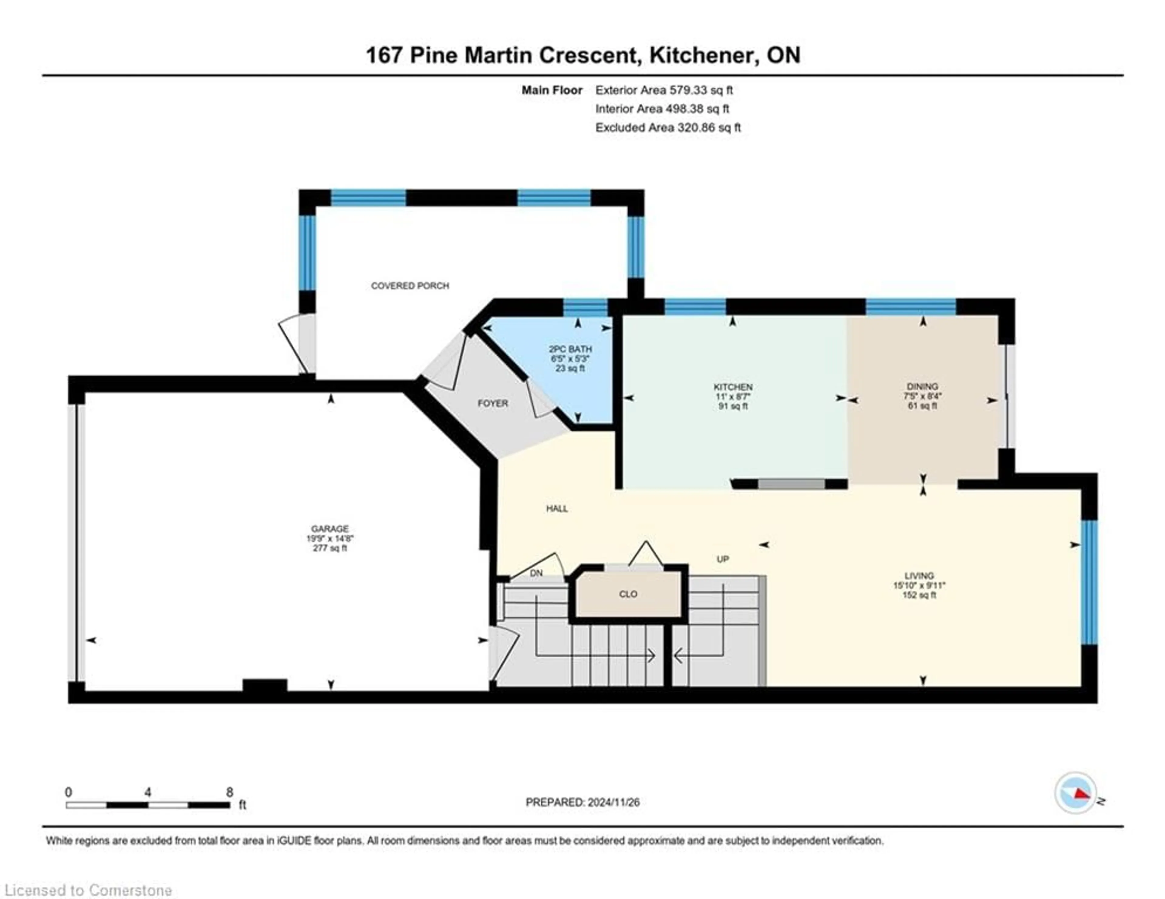 Floor plan for 167 Pine Martin Cres, Kitchener Ontario N2E 3R8