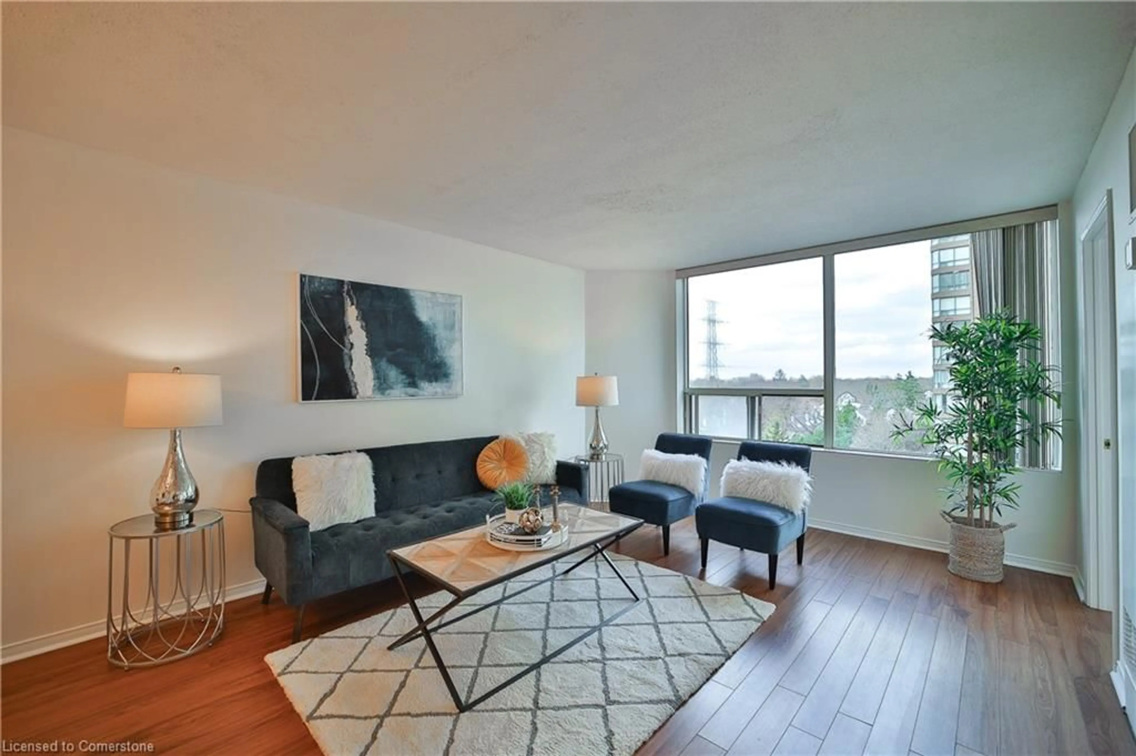 Living room, wood floors for 1270 Maple Crossing Blvd #705, Burlington Ontario L7S 2J3