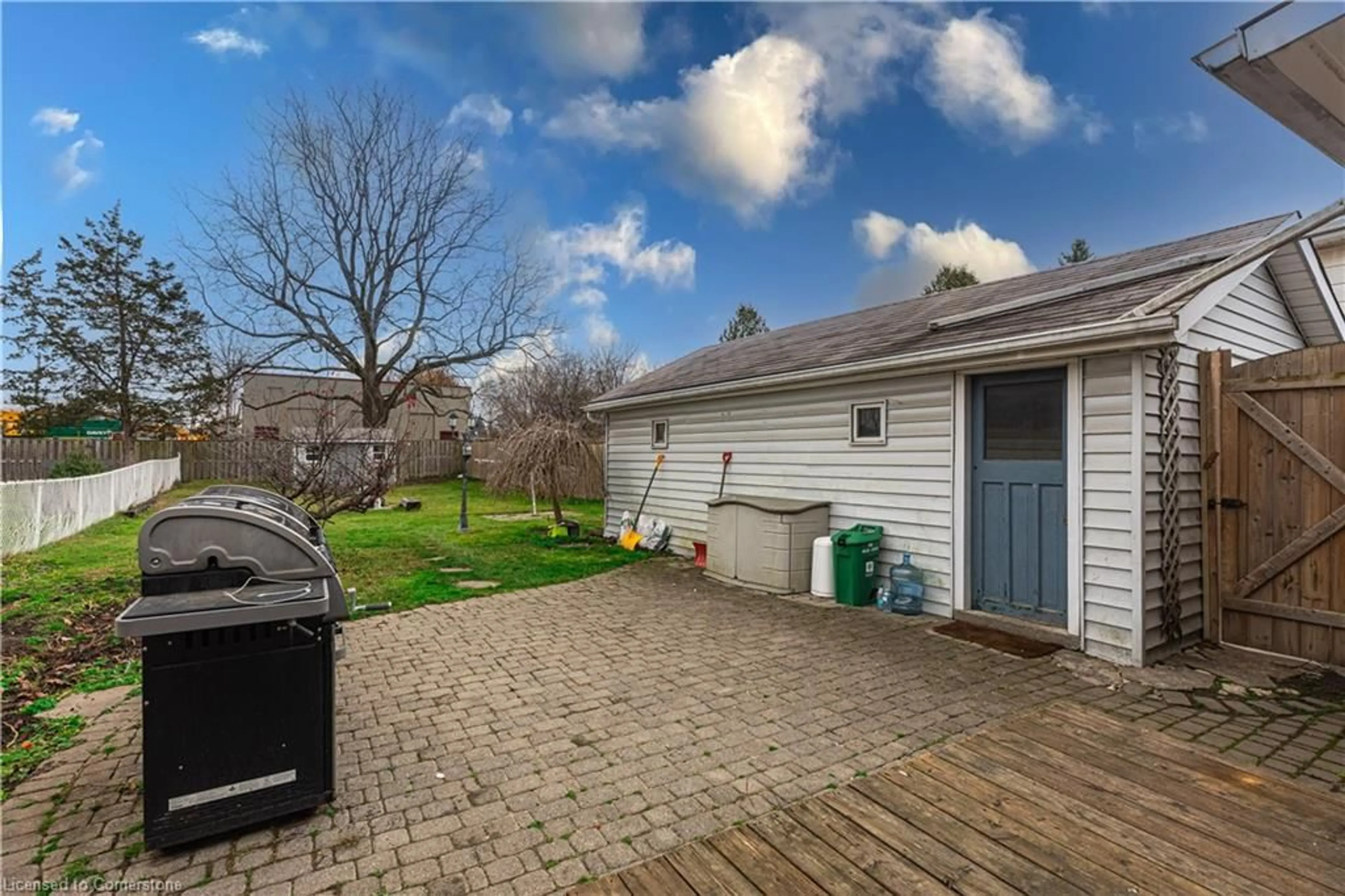 Patio, the fenced backyard for 448 Third St, London Ontario N5W 4W6