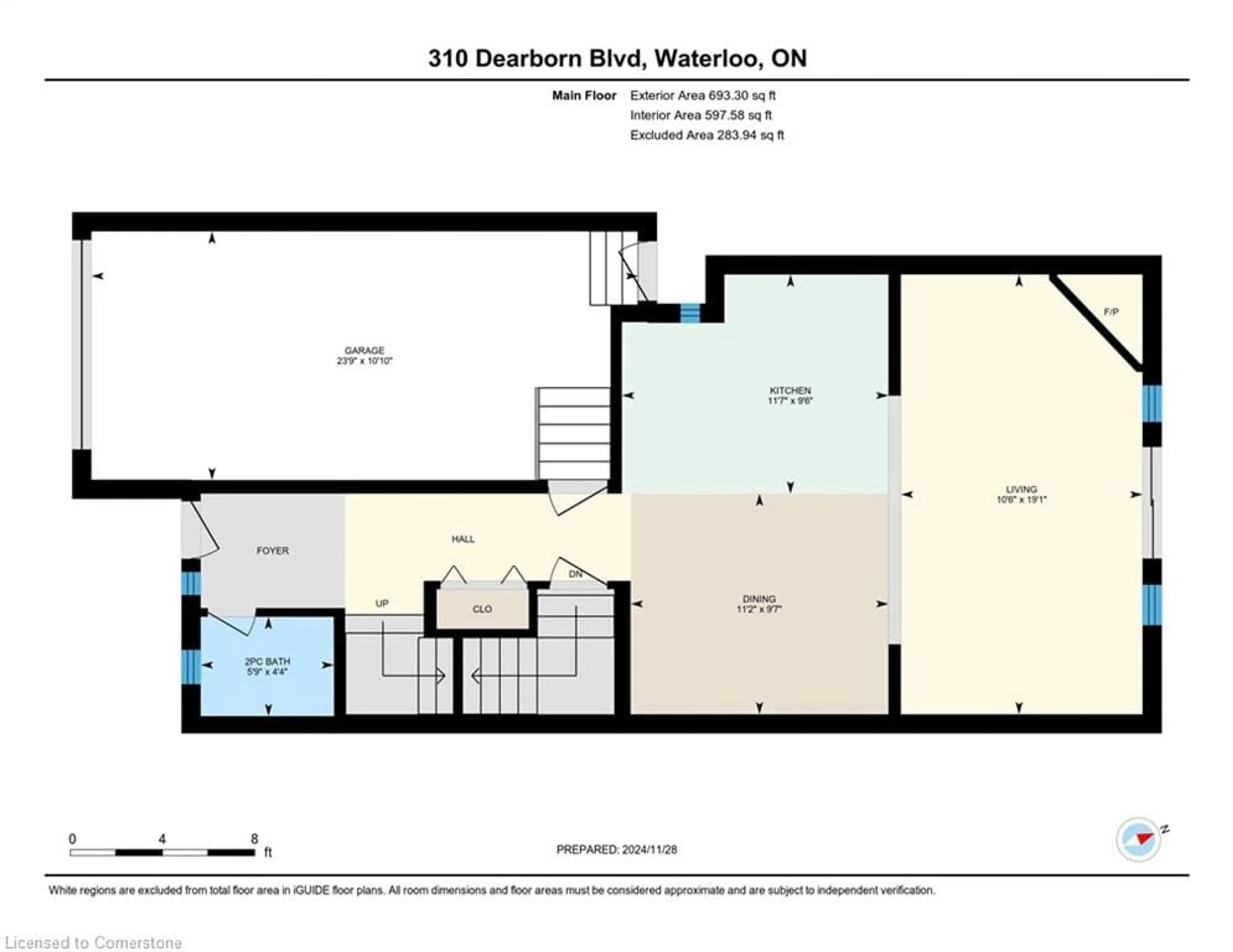 Floor plan for 310 Dearborn Blvd, Waterloo Ontario N2J 4Y8