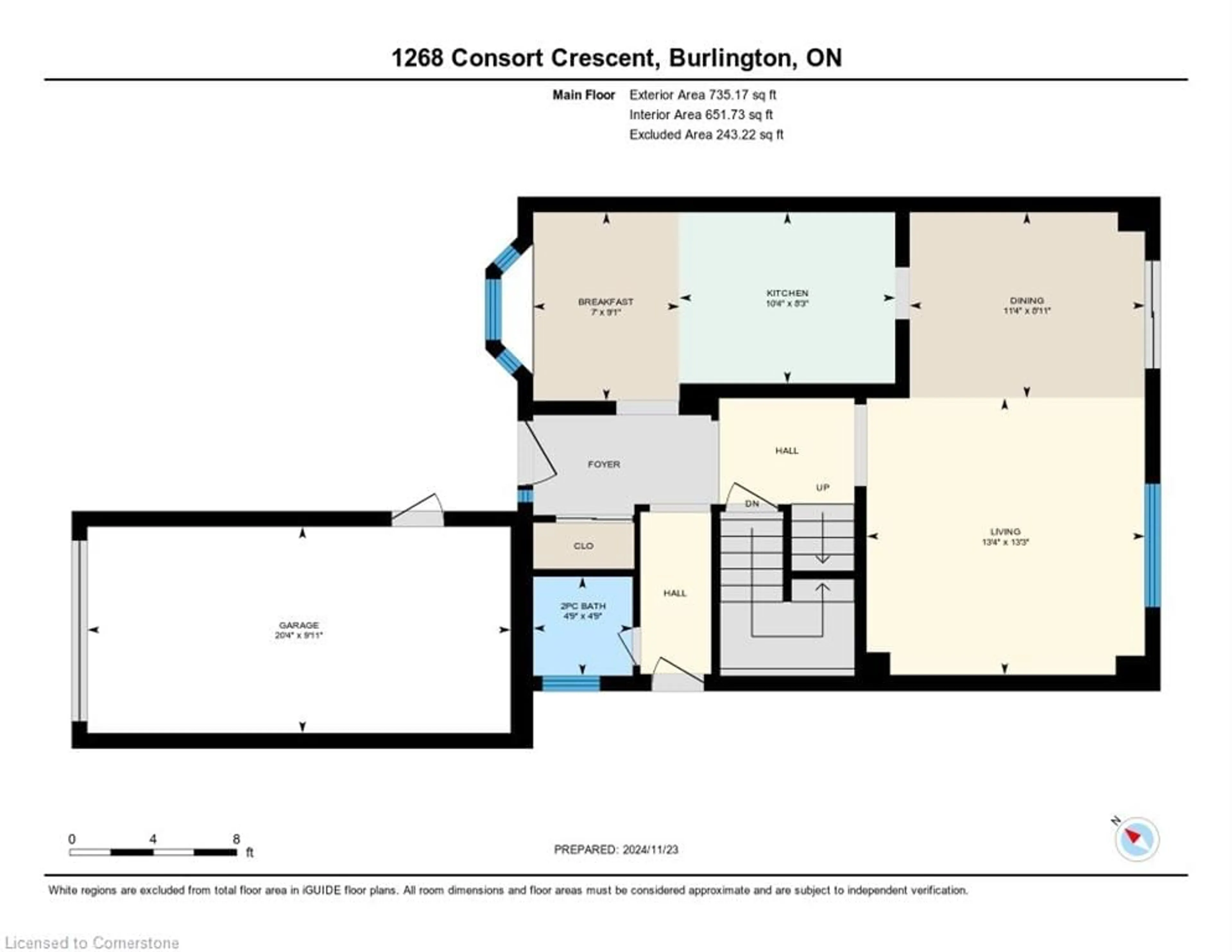 Floor plan for 1268 Consort Cres, Burlington Ontario L7M 1J7