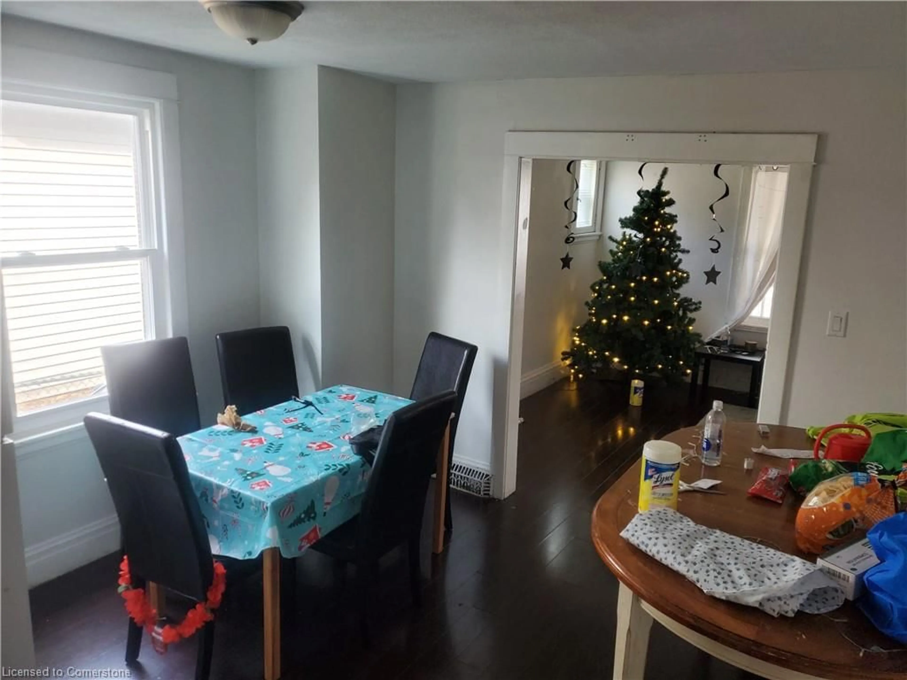 Dining room, wood floors, cottage for 43 Sterling St, Hamilton Ontario L8S 4H6