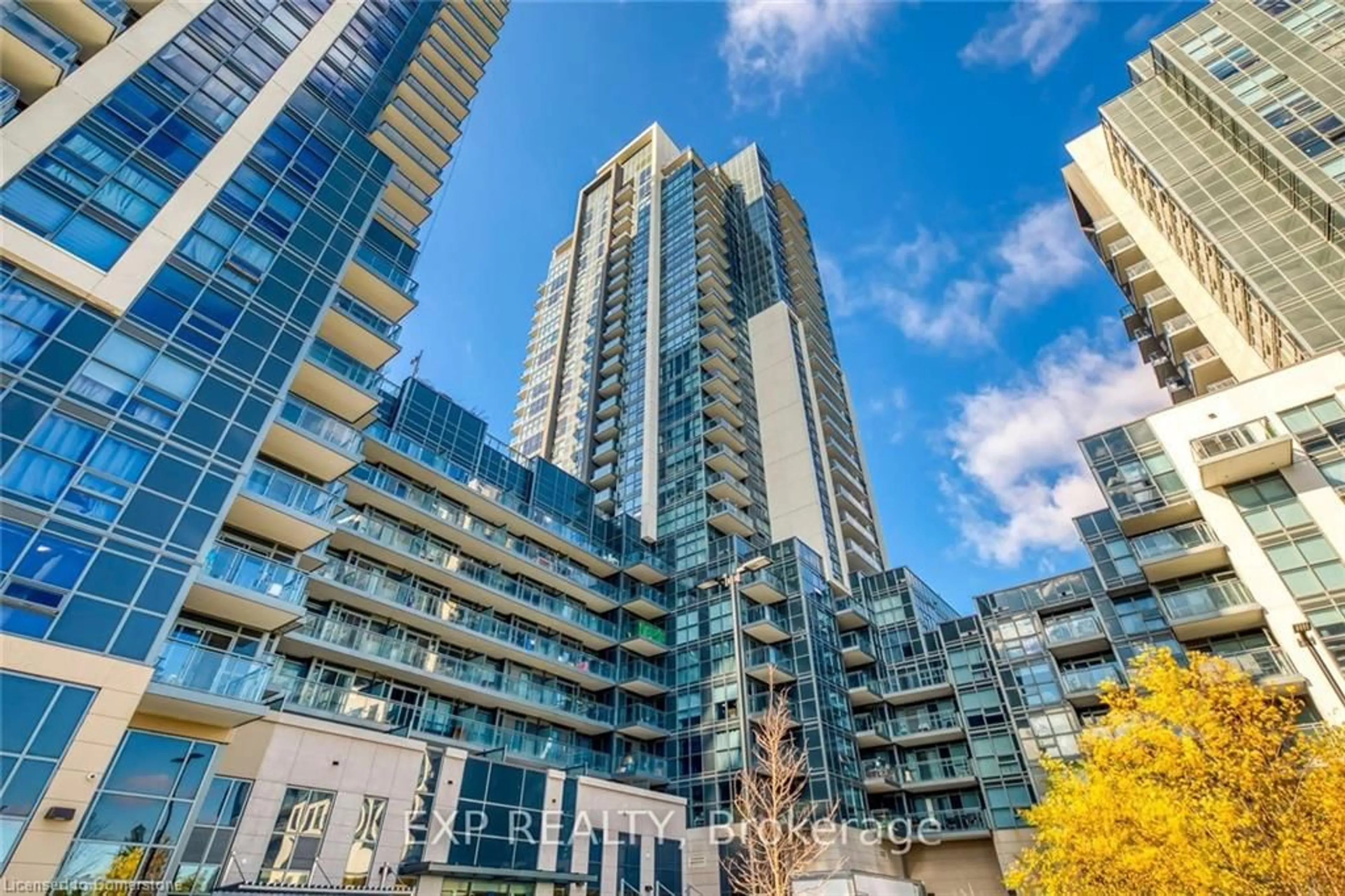 A pic from exterior of the house or condo, the view of city buildings for 30 Meadowglen Place Pl #314, Toronto Ontario M1G 0A6