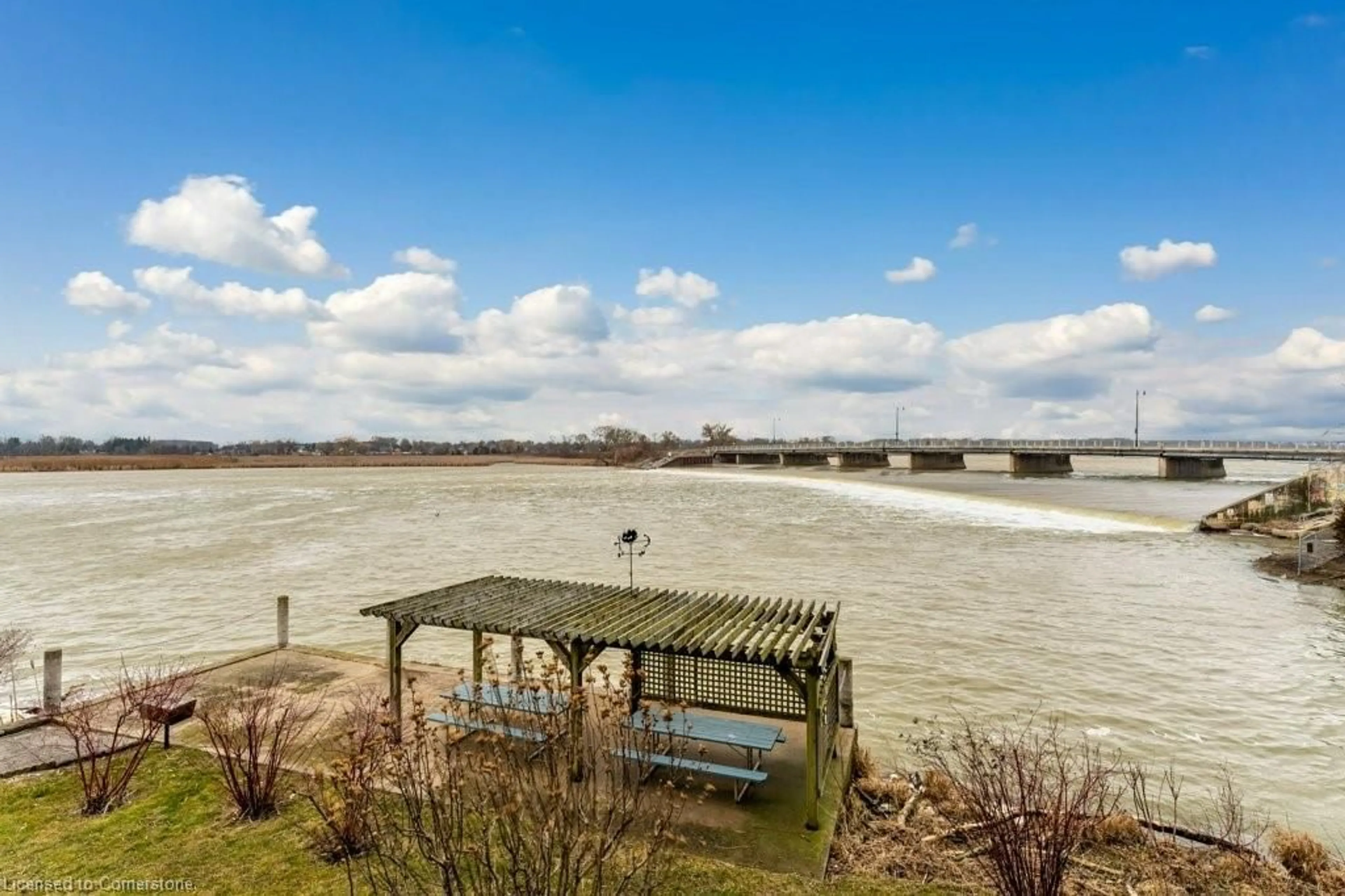 Patio, the view of lake or river for 210 Main St #107, Dunnville Ontario N1A 3G7