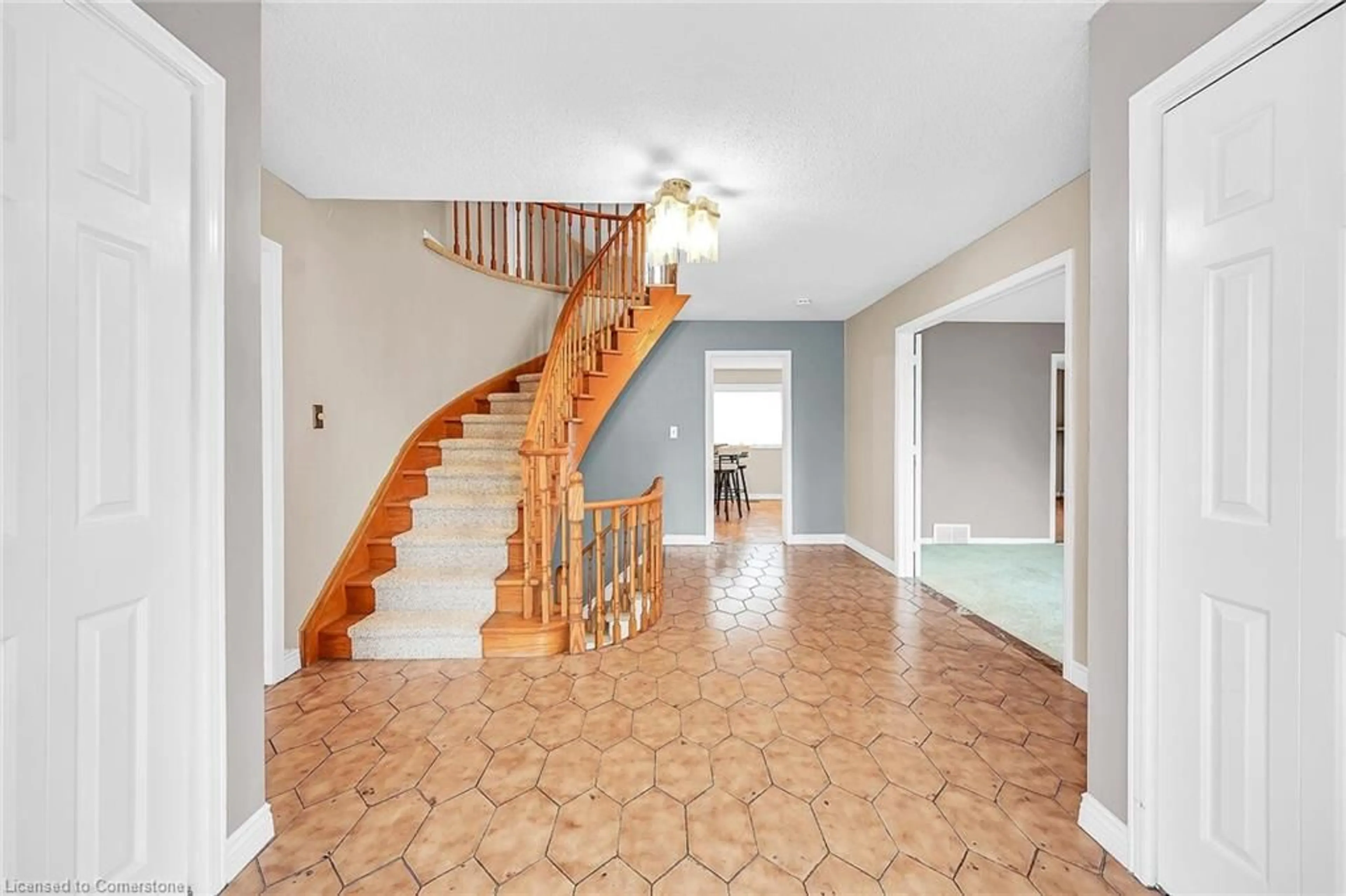 Indoor foyer, wood floors for 1281 Abbey Crt, Burlington Ontario L7P 3R4