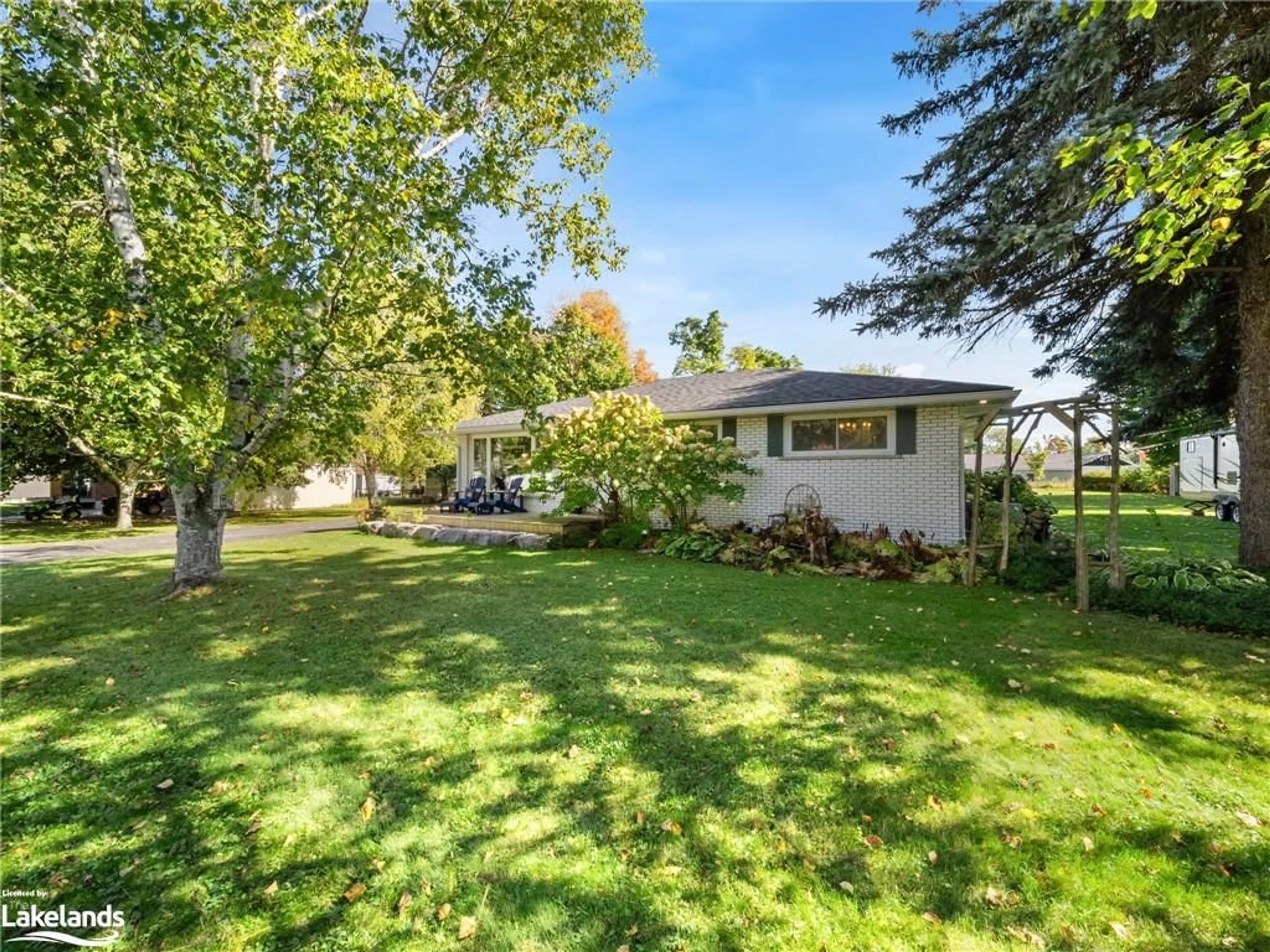 Frontside or backside of a home, the fenced backyard for 1859 Warminster Sideroad, Oro-Medonte Ontario L0K 2G0