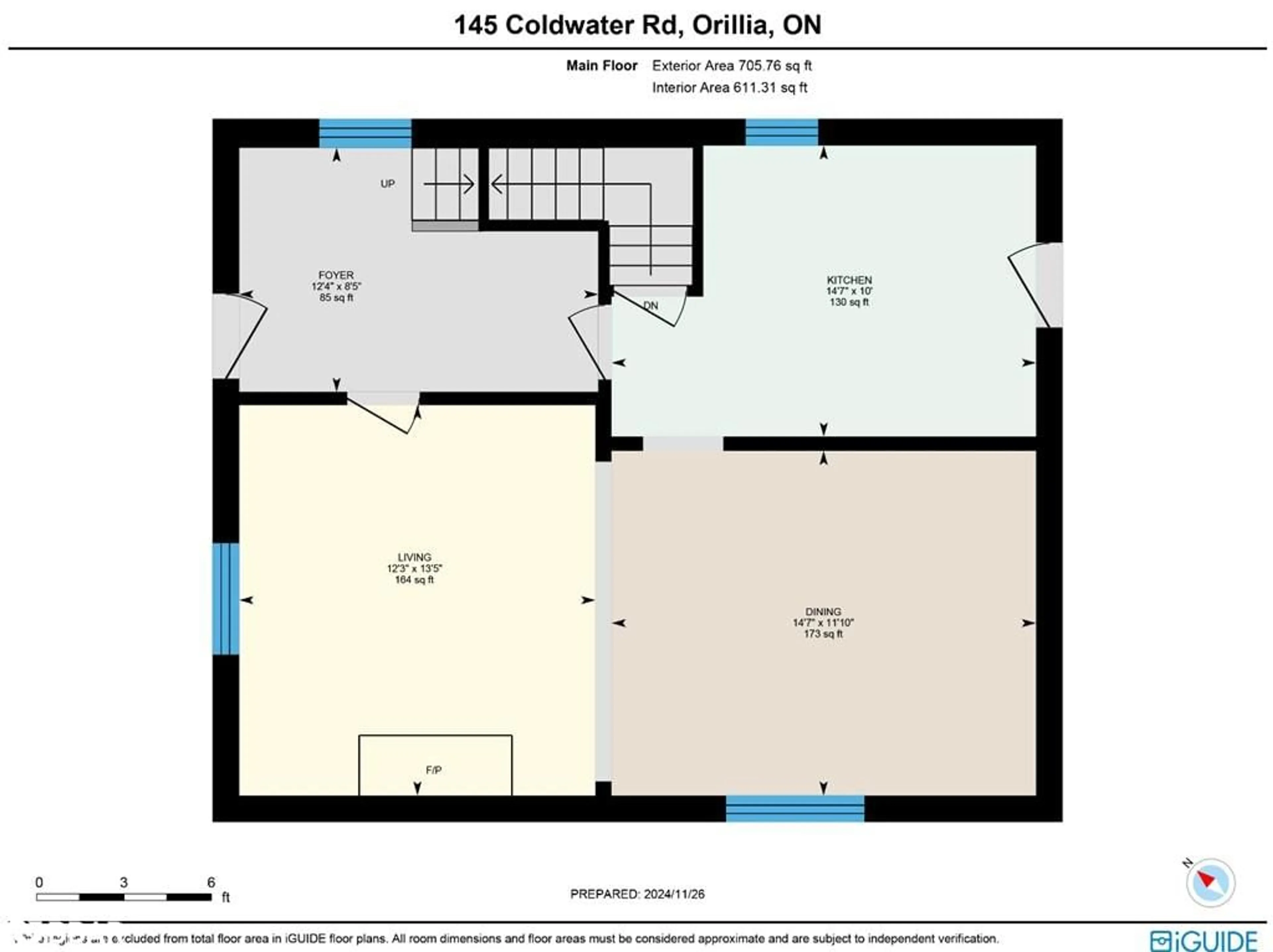 Floor plan for 145 Coldwater Rd, Orillia Ontario L3V 3L7