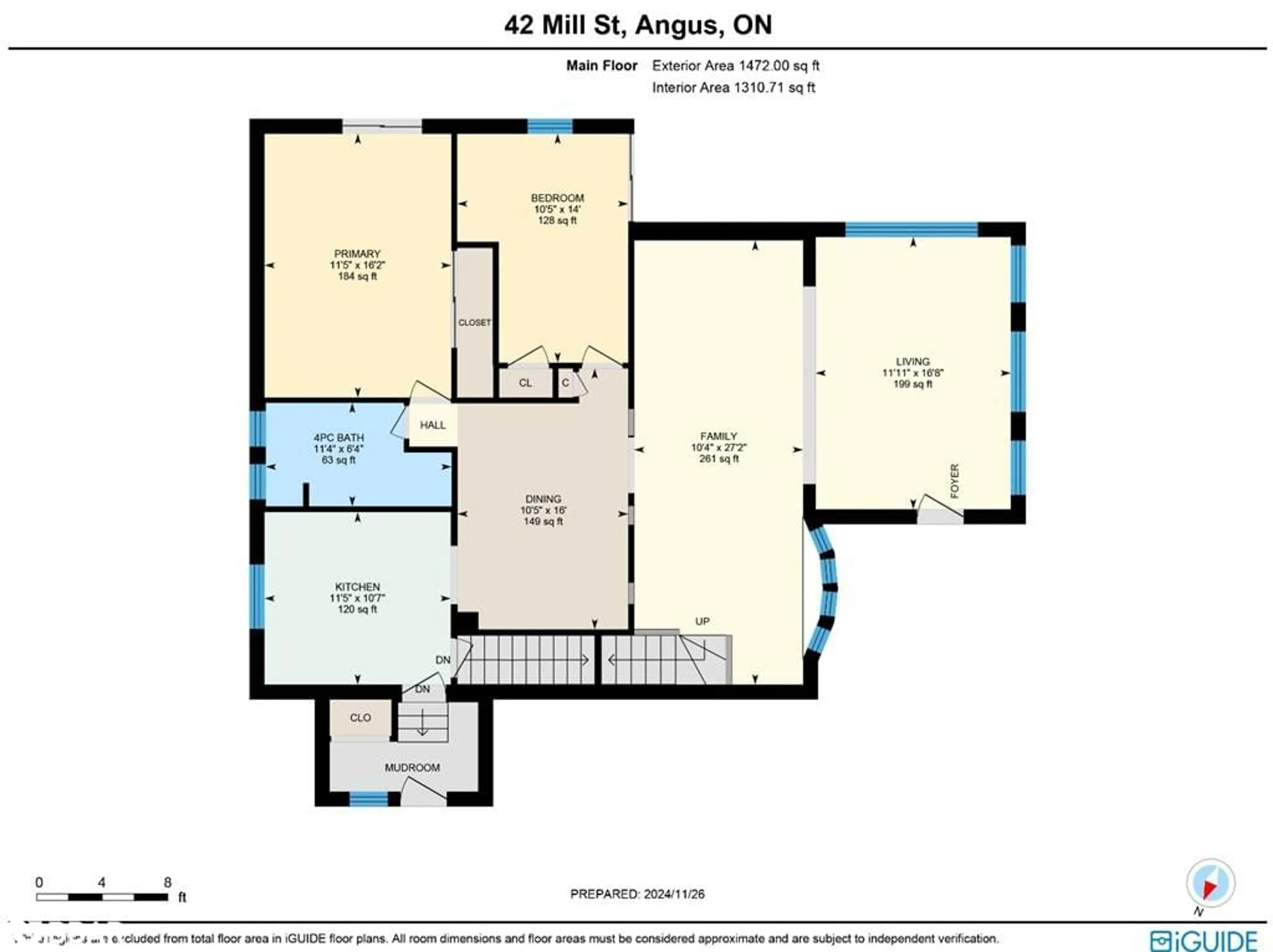 Floor plan for 42 Mill St, Angus Ontario L3W 0V7