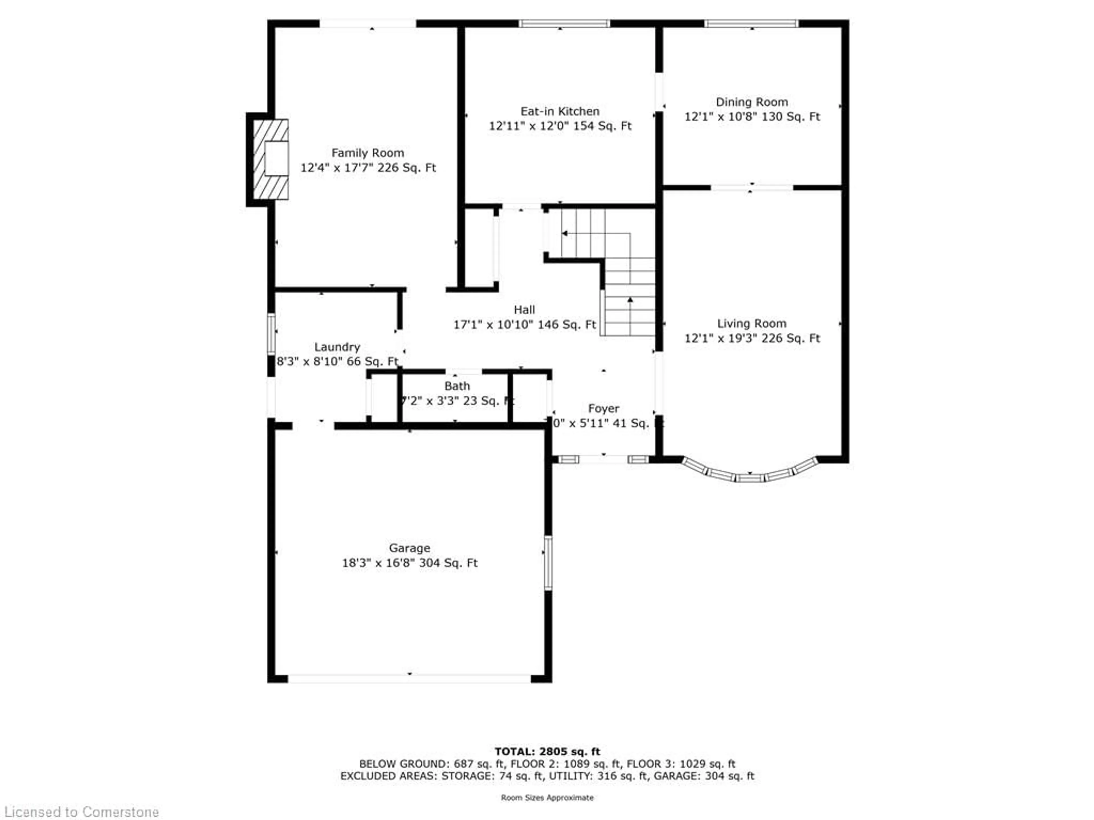 Floor plan for 3 San Paulo Dr, Hamilton Ontario L9C 6R6