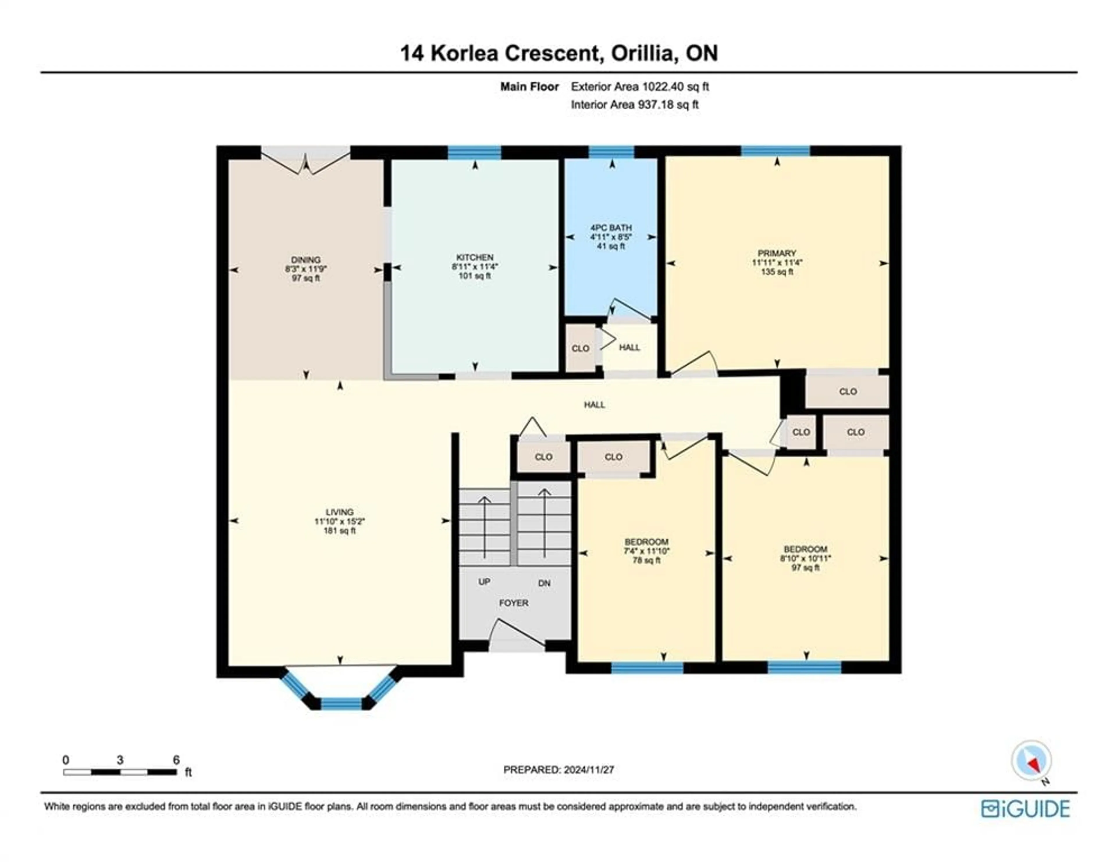 Floor plan for 14 Korlea Cres, Orillia Ontario L3V 7K3