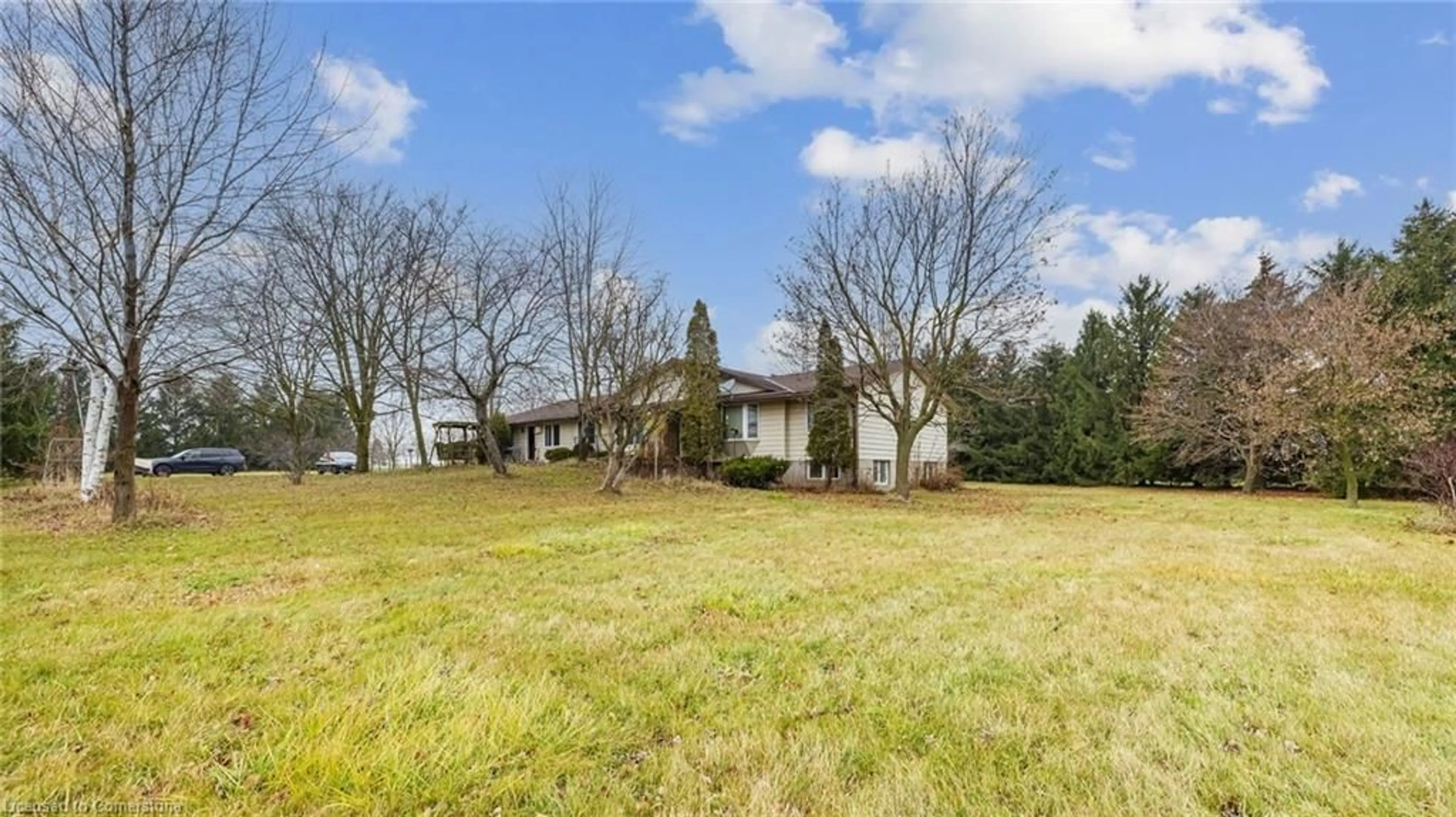 Frontside or backside of a home, the fenced backyard for 6369 Wellington Road 9, Mapleton Ontario N4W 3G8