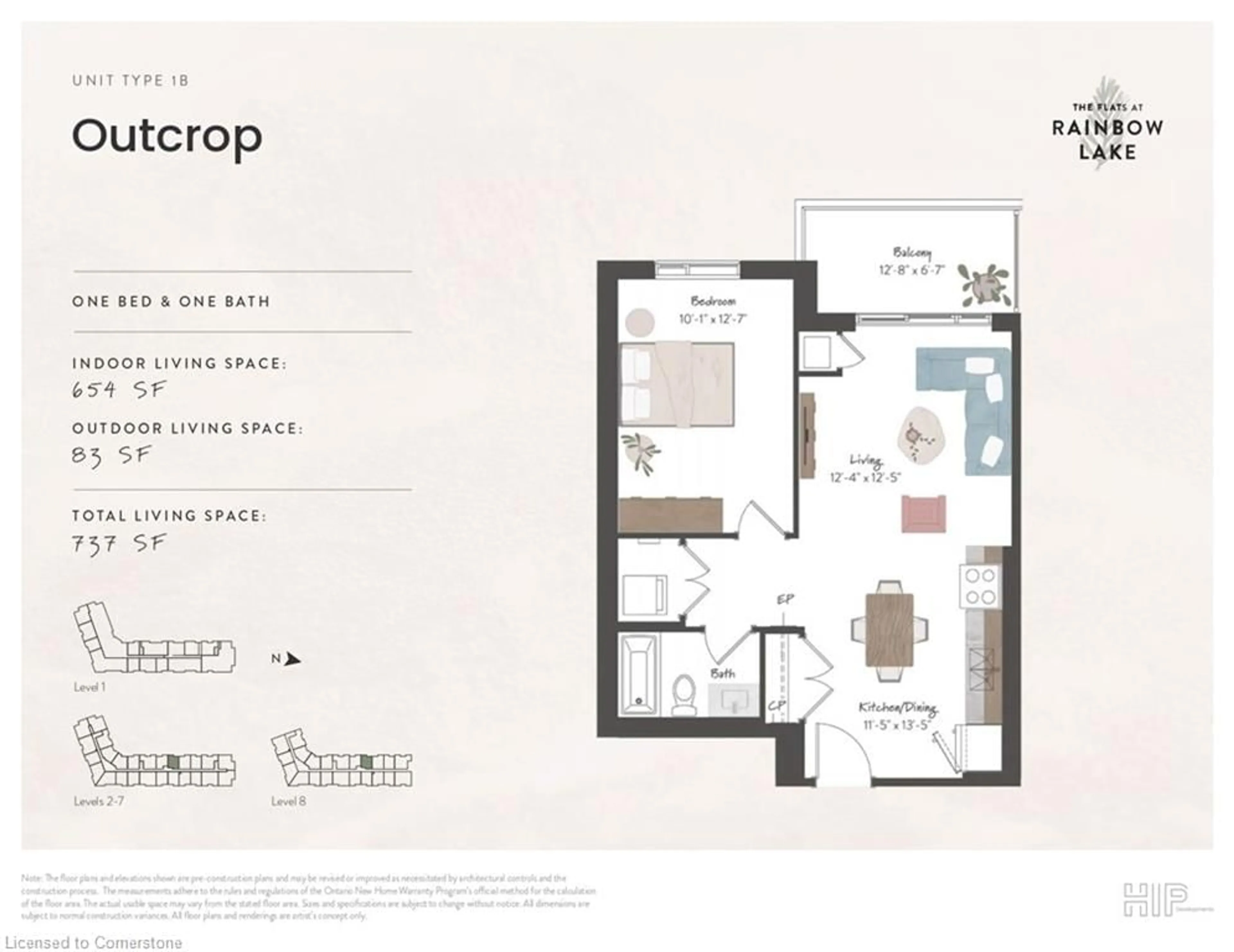 Floor plan for 525 New Dundee Rd #716, Kitchener Ontario N2P 0K8