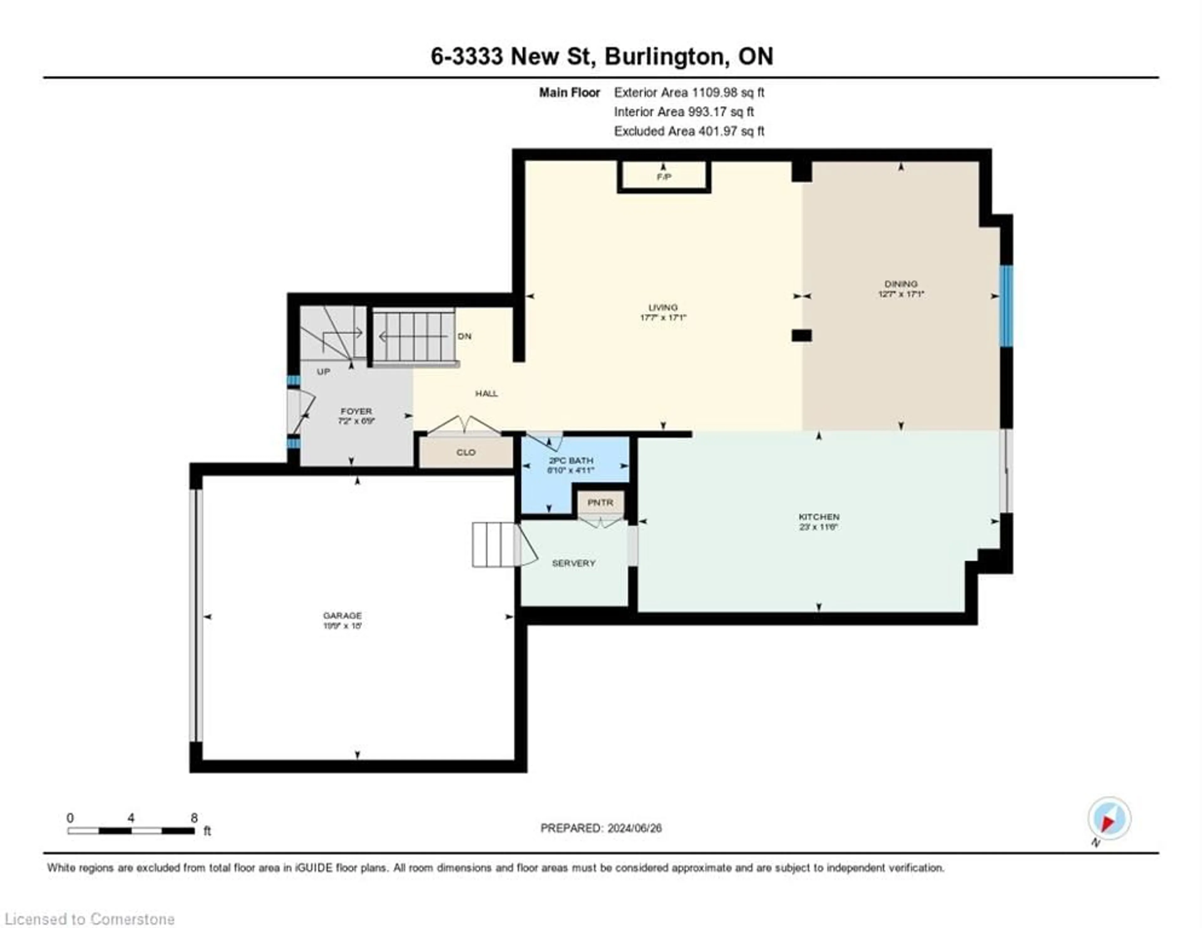 Floor plan for 3333 New St #6, Burlington Ontario L7N 1N1