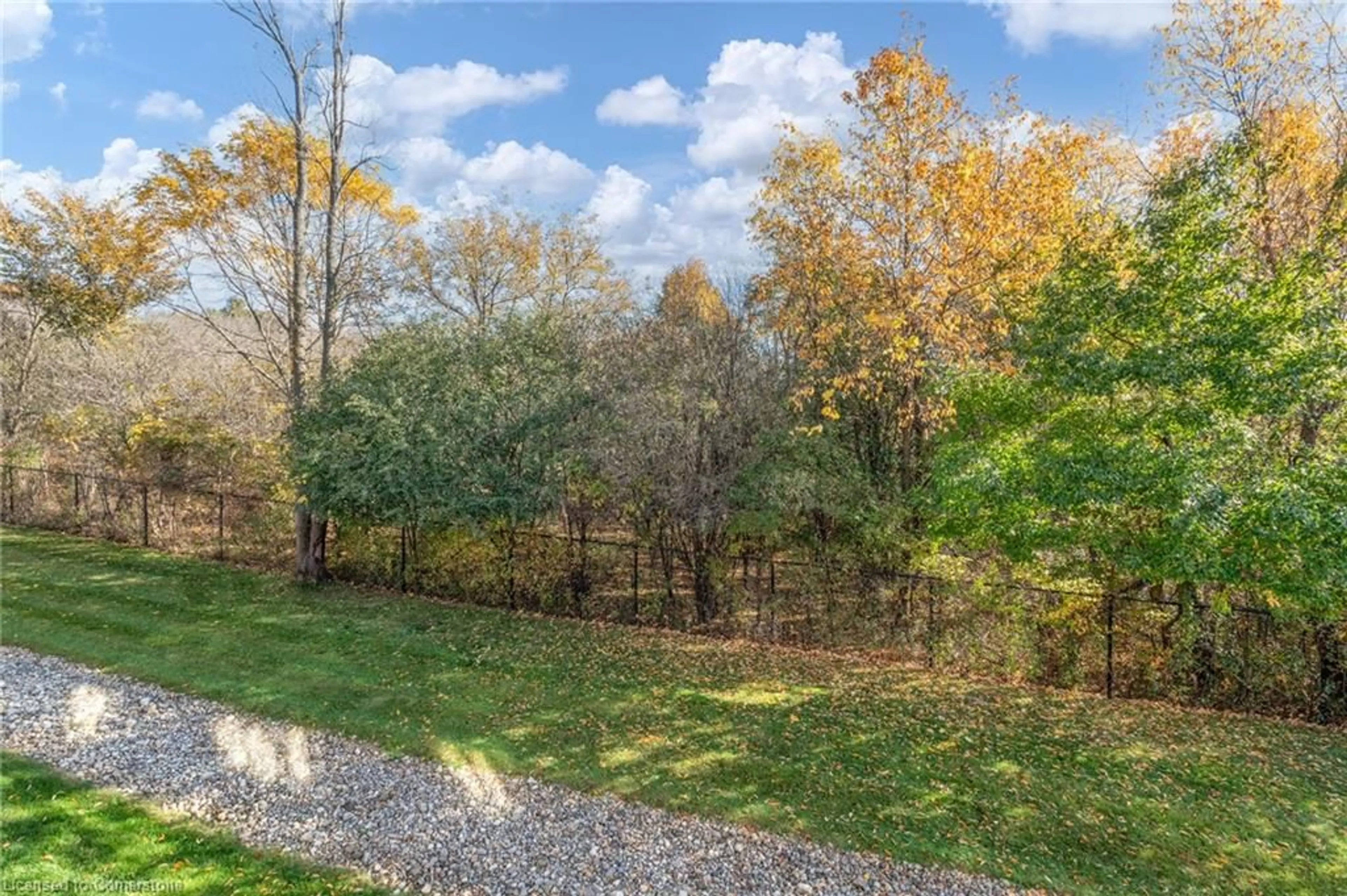 Patio, the fenced backyard for 42 Oakhaven Pl, Ancaster Ontario L9K 0B6