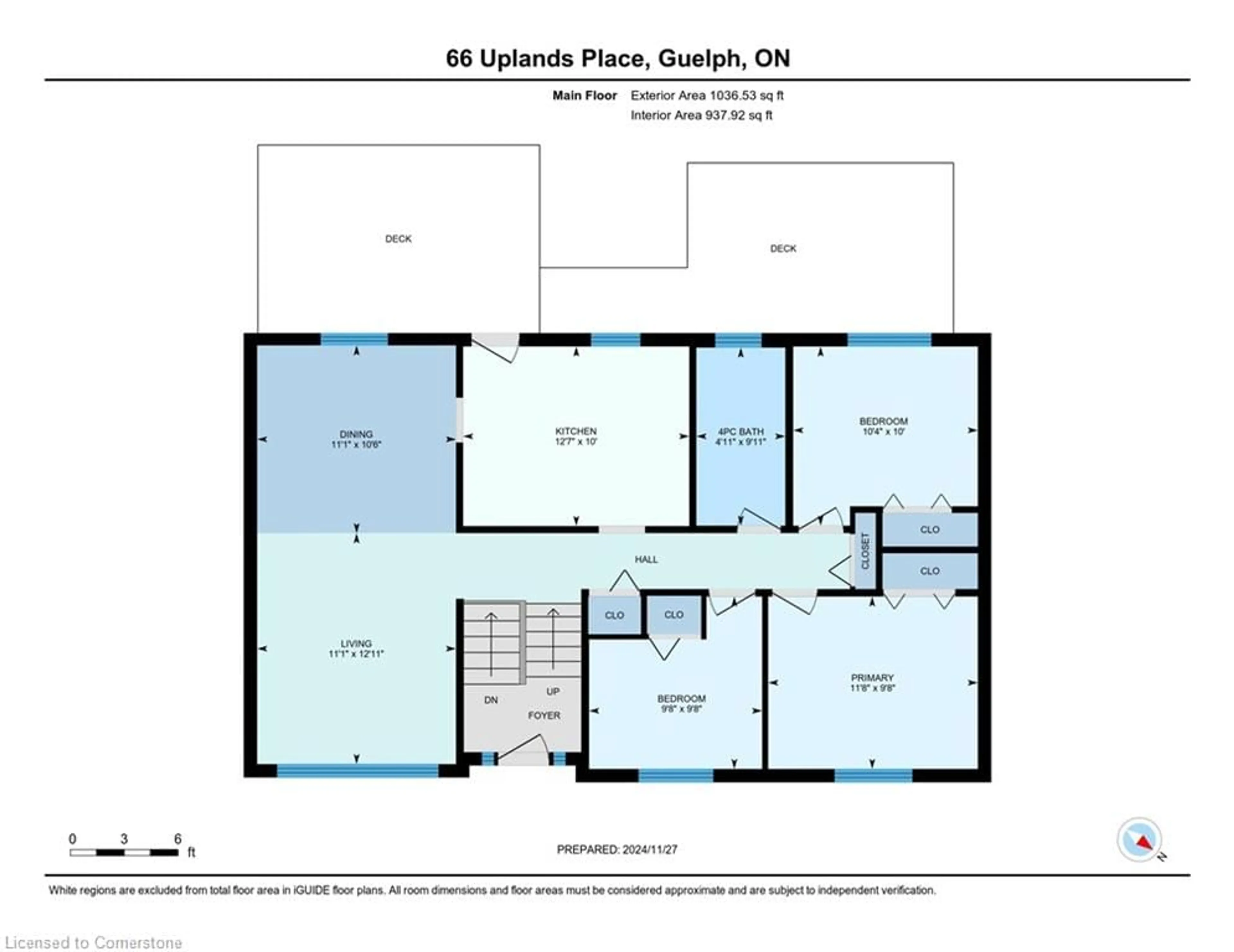 Floor plan for 66 Uplands Pl, Guelph Ontario N1E 3R4