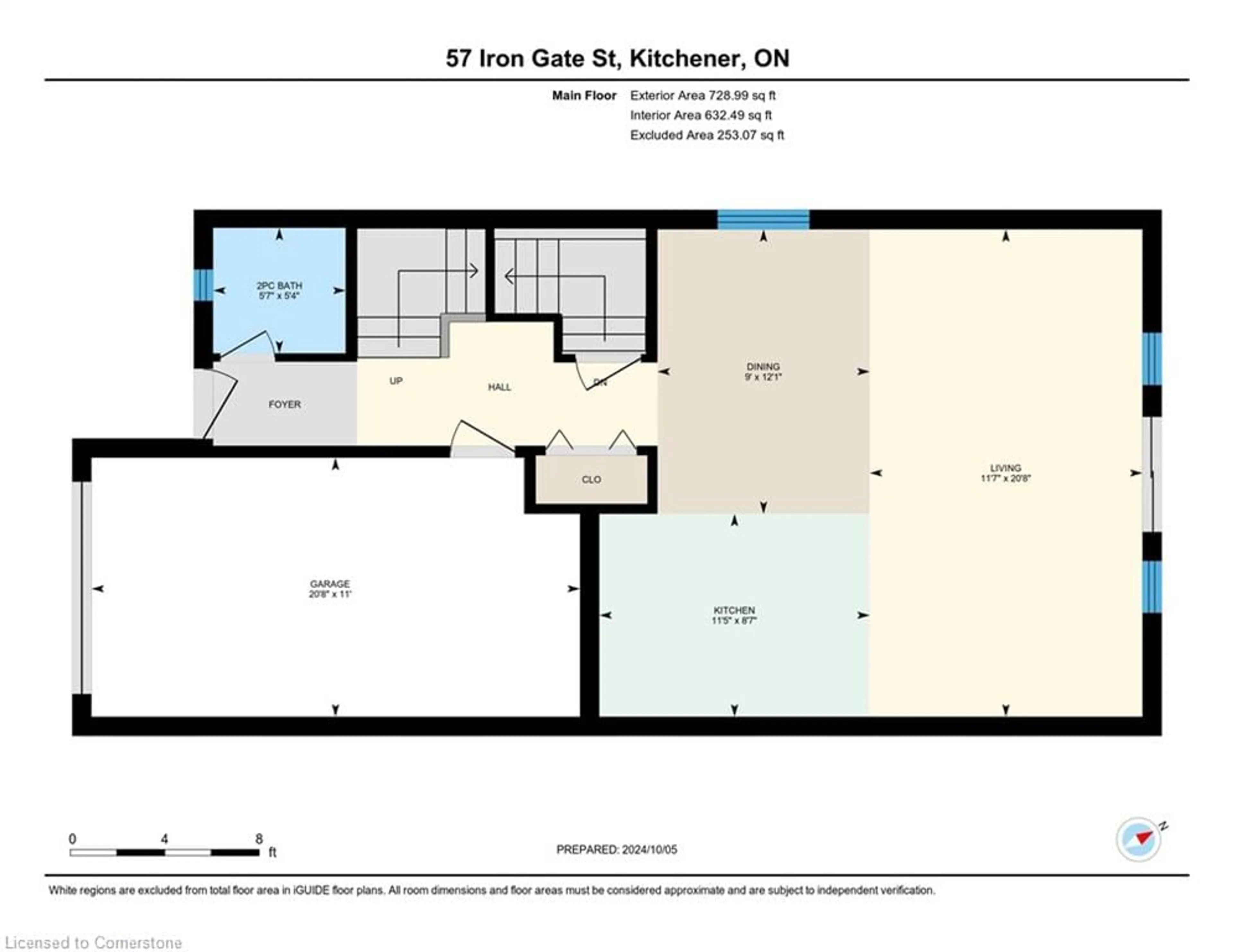 Floor plan for 57 Iron Gate St, Kitchener Ontario N2N 3R7