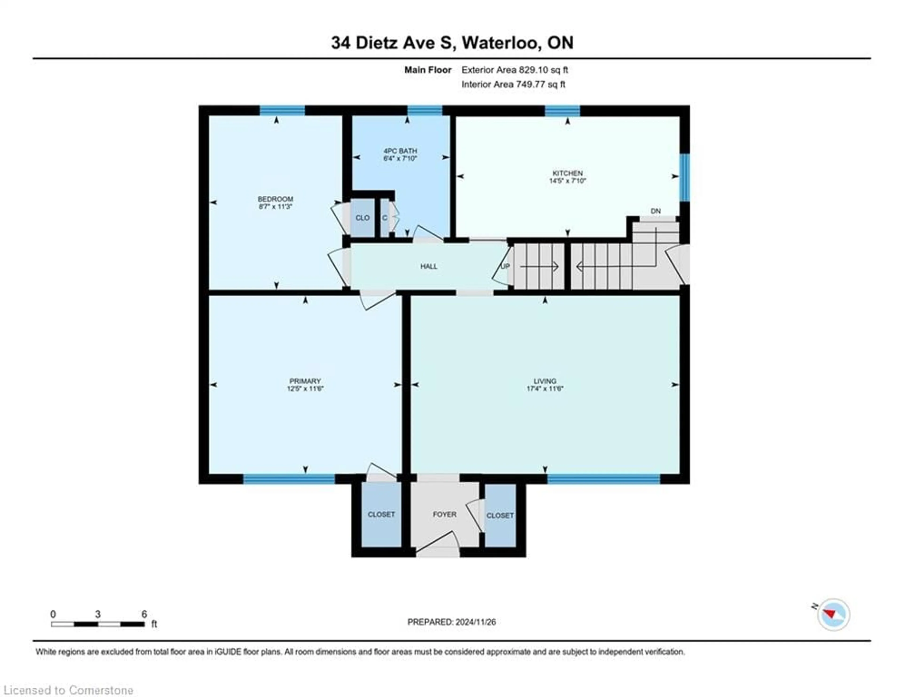 Floor plan for 34 Dietz Ave, Waterloo Ontario N2L 2J6