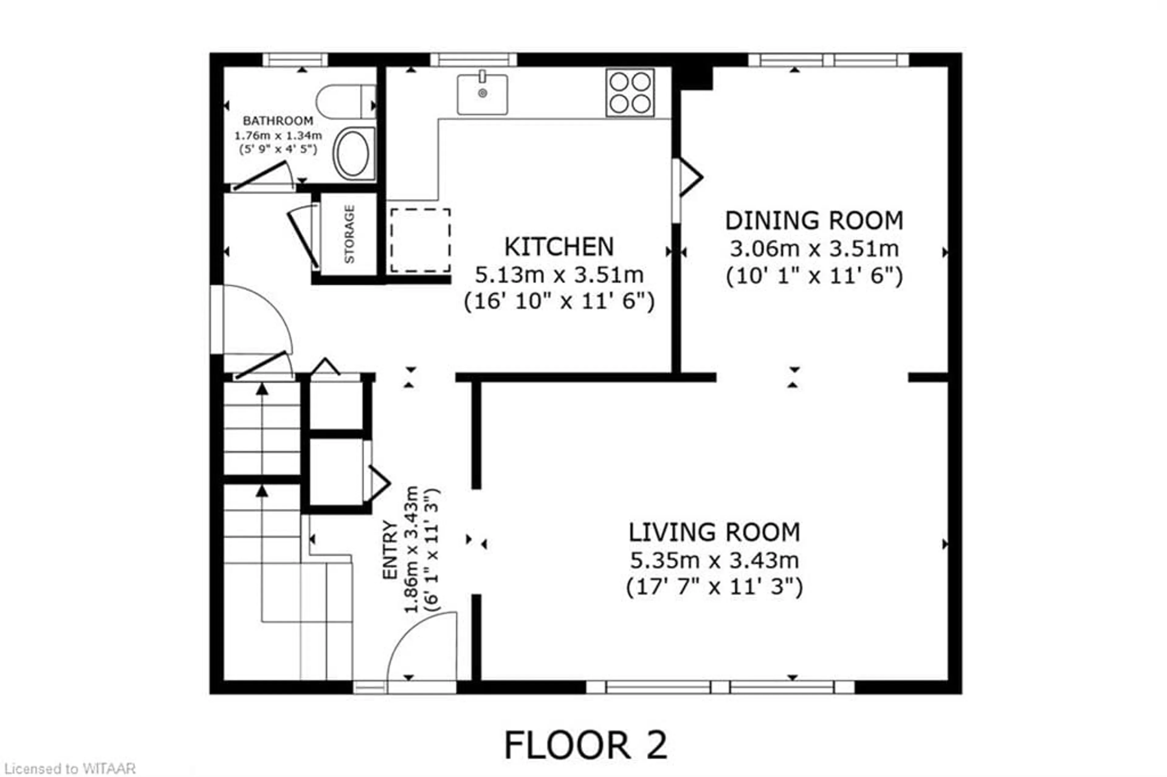 Floor plan for 845 Sunset Blvd, Woodstock Ontario N4S 4A4