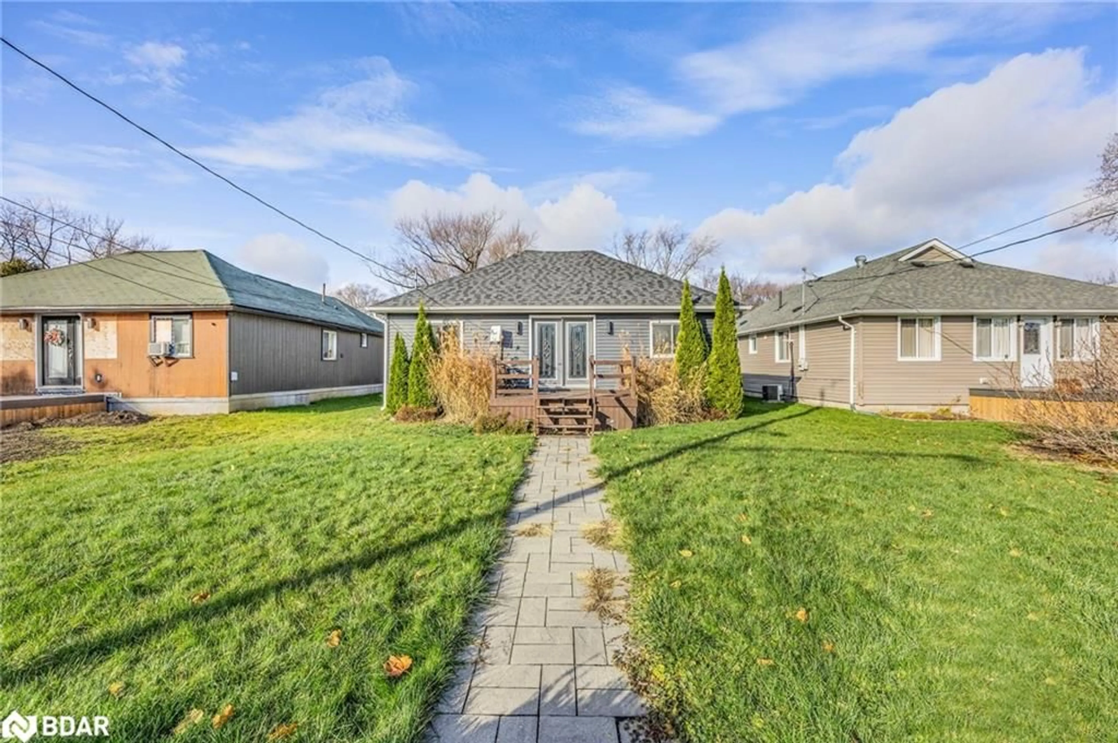 Frontside or backside of a home, the fenced backyard for 1174 Alfred St, Innisfil Ontario L0L 1K0