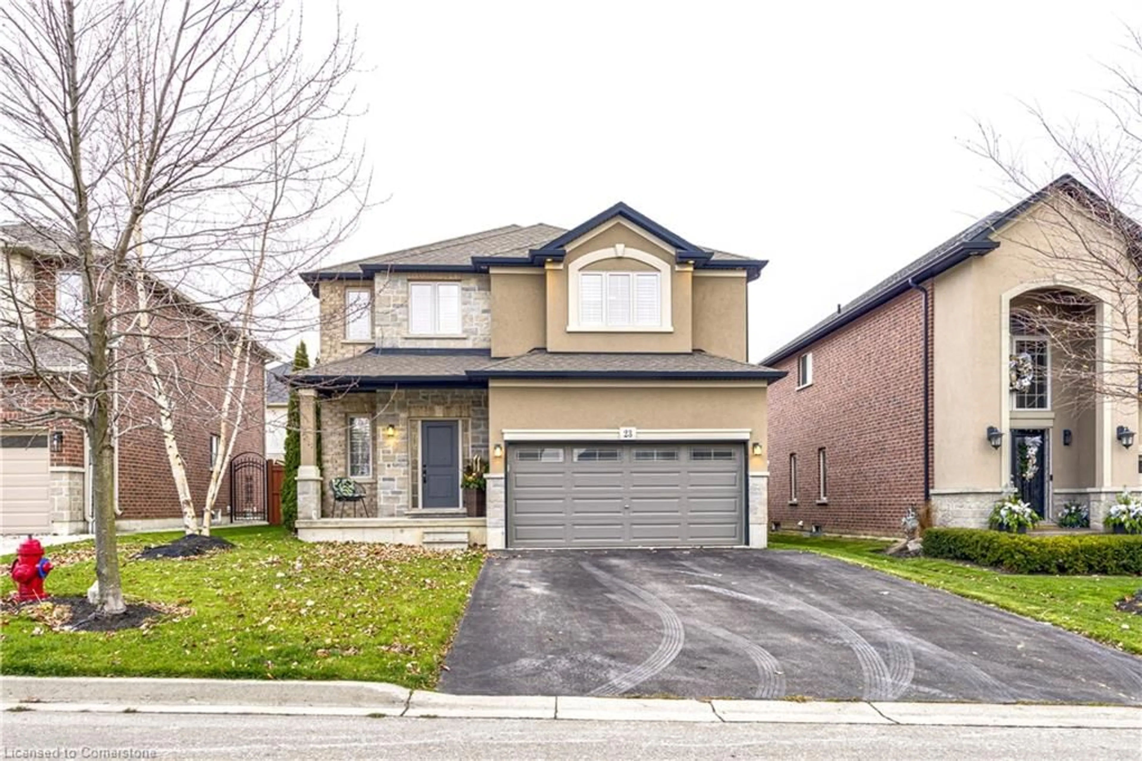 Frontside or backside of a home, the street view for 23 Blackburn Lane, Hamilton Ontario L0R 1W0