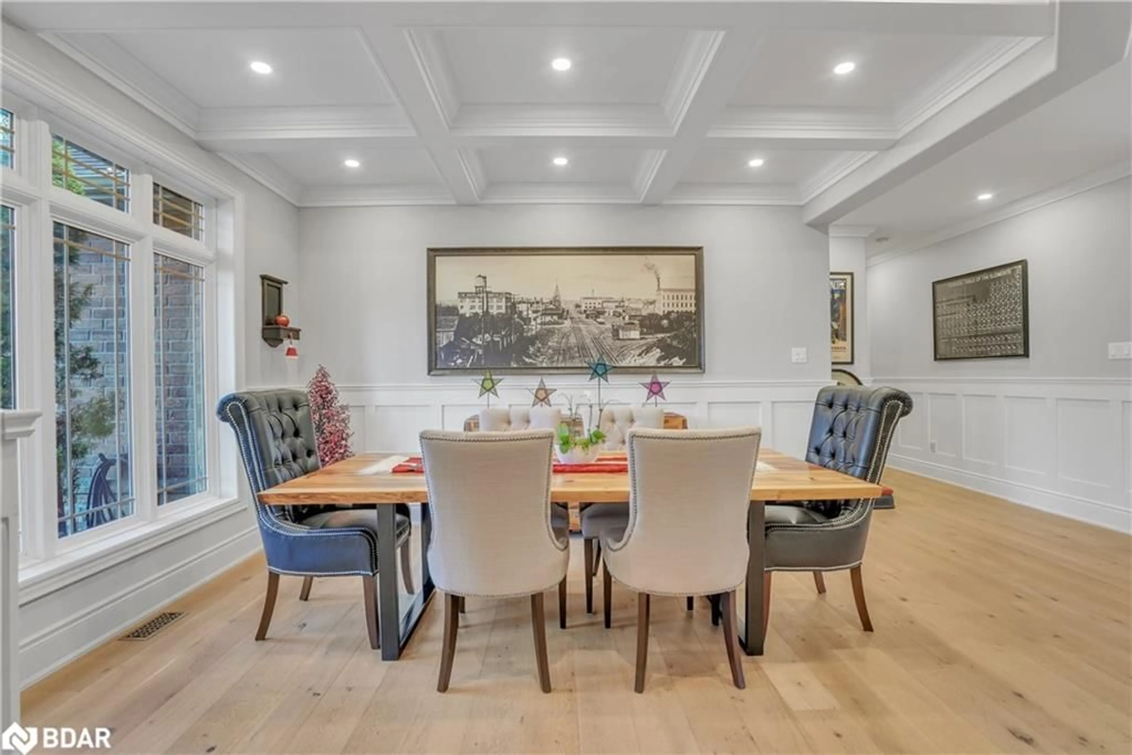 Dining room, wood floors, cottage for 101 Budds Mill Rd, Snow Valley Ontario L9X 0H8